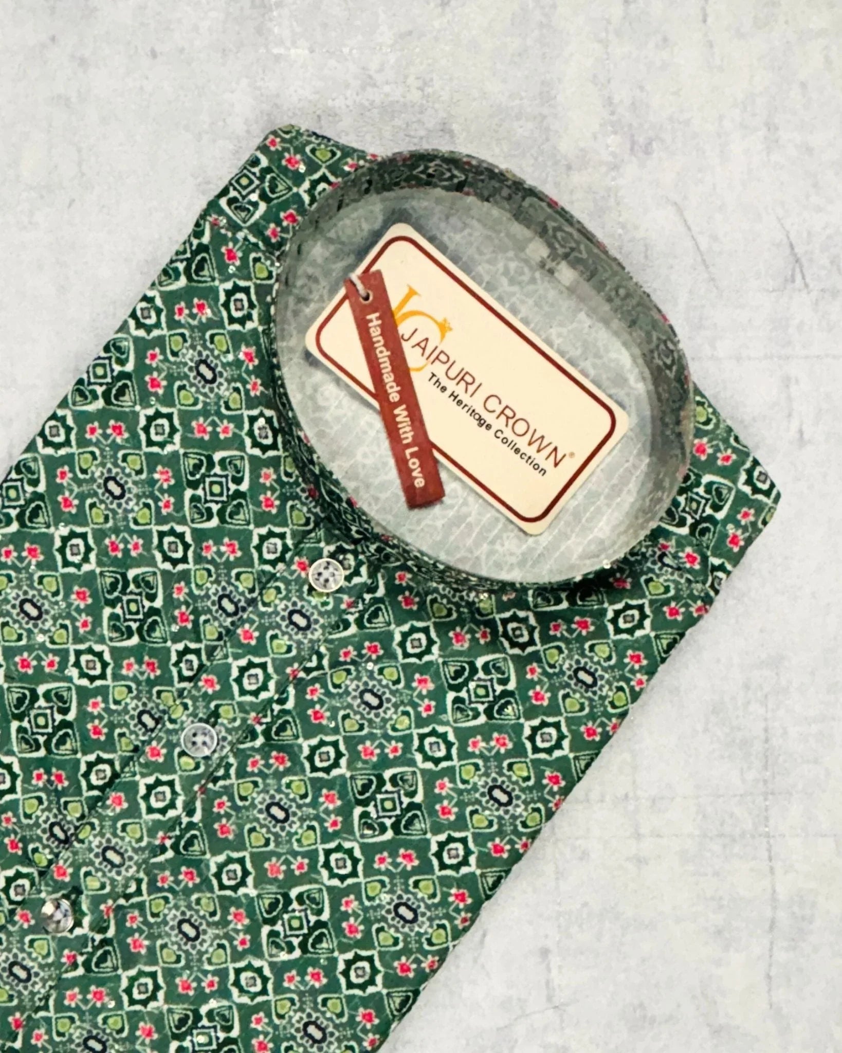 Pichwai Print Kurta - Jaipuri Crown