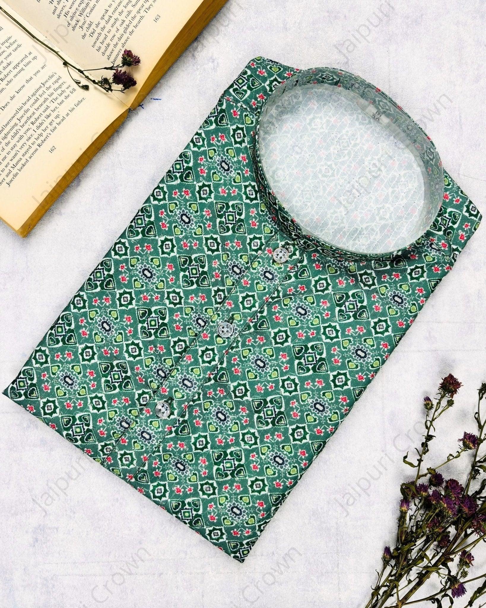Pichwai Print Kurta - Jaipuri Crown