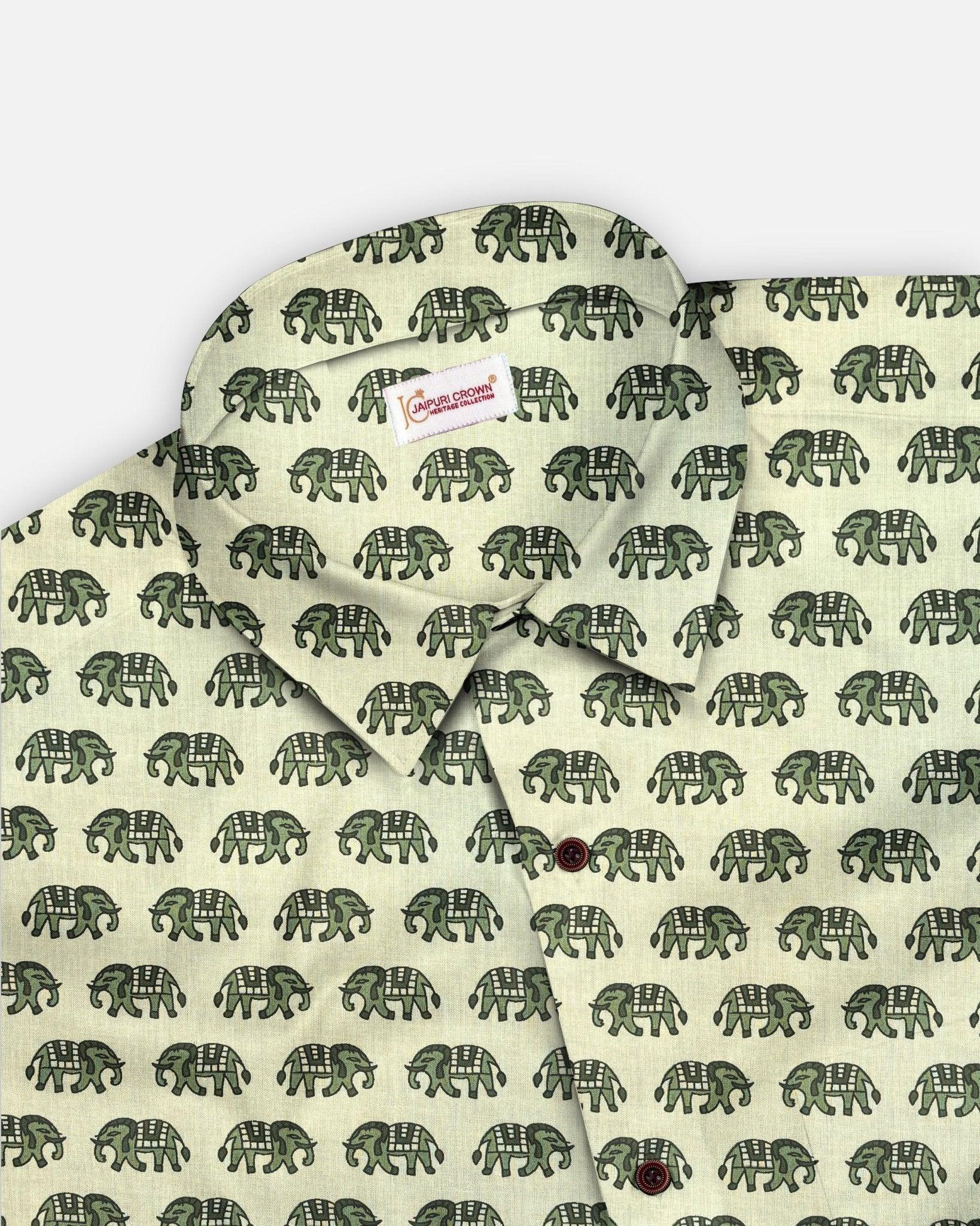 Poppy Printed - Pure Cotton Shirt - Pure Cotton Shirt - Jaipuri Crown