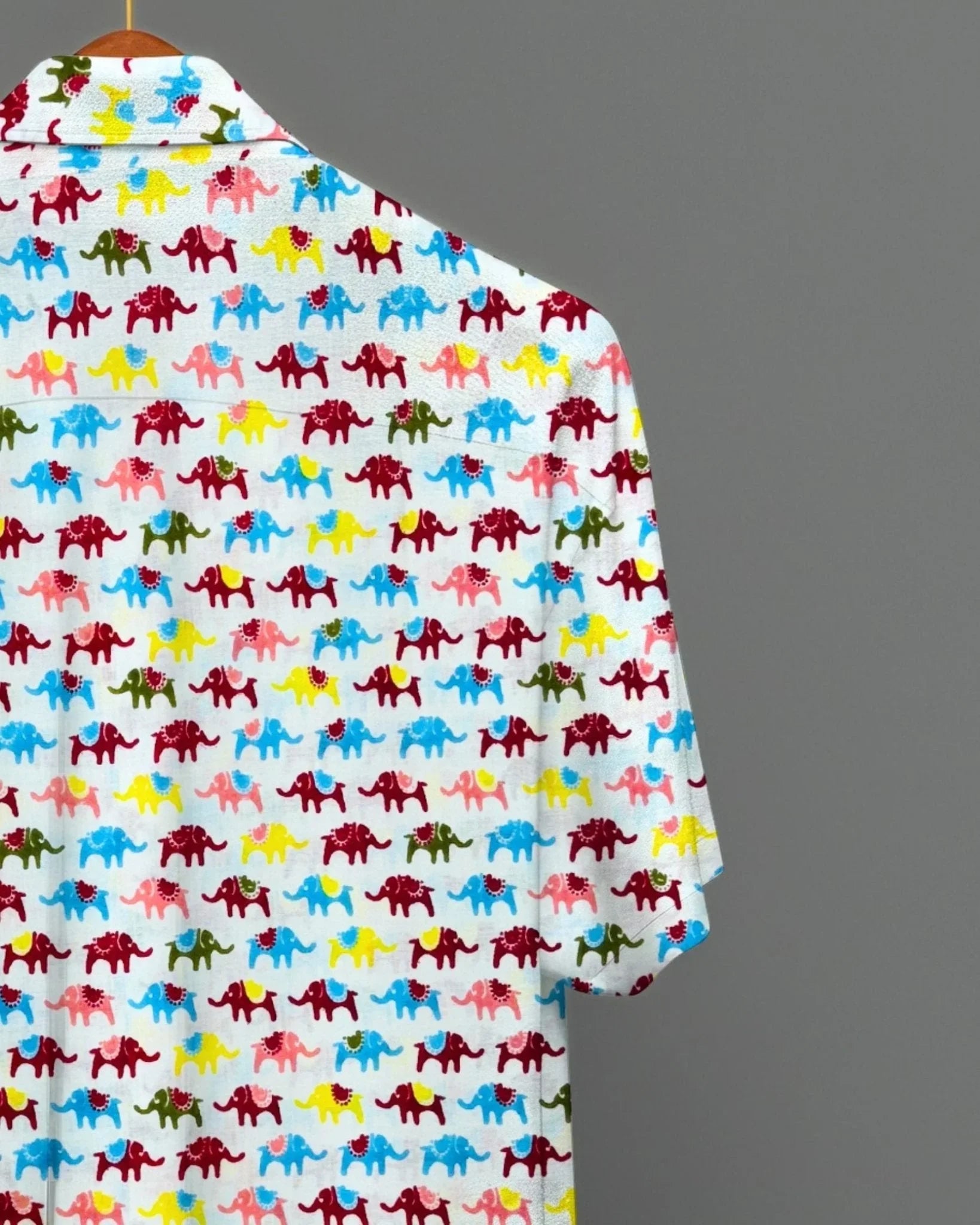 Rangila Haathi – Half Sleeve Cotton Shirt - Jaipuri Crown