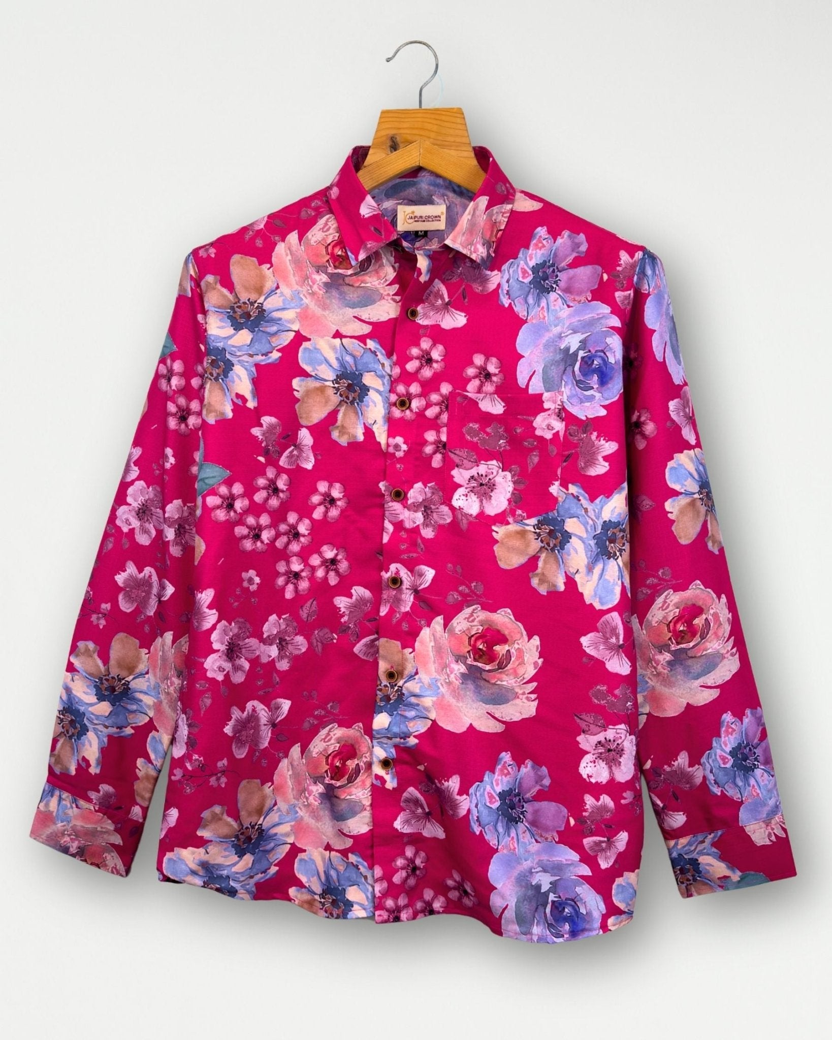 Rose Ember – Full Sleeve Printed Shirt - Jaipuri Crown