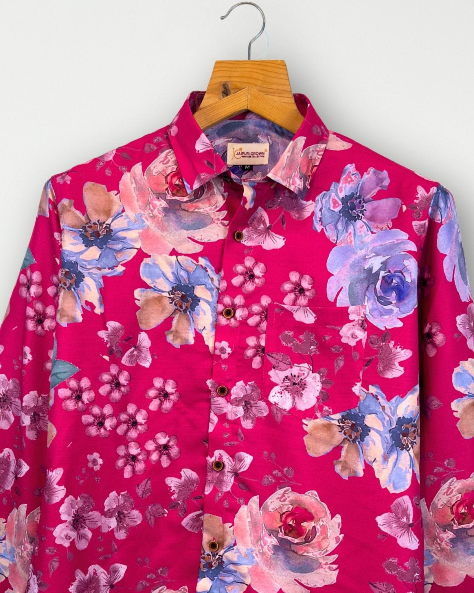 Rose Ember – Full Sleeve Printed Shirt - Jaipuri Crown