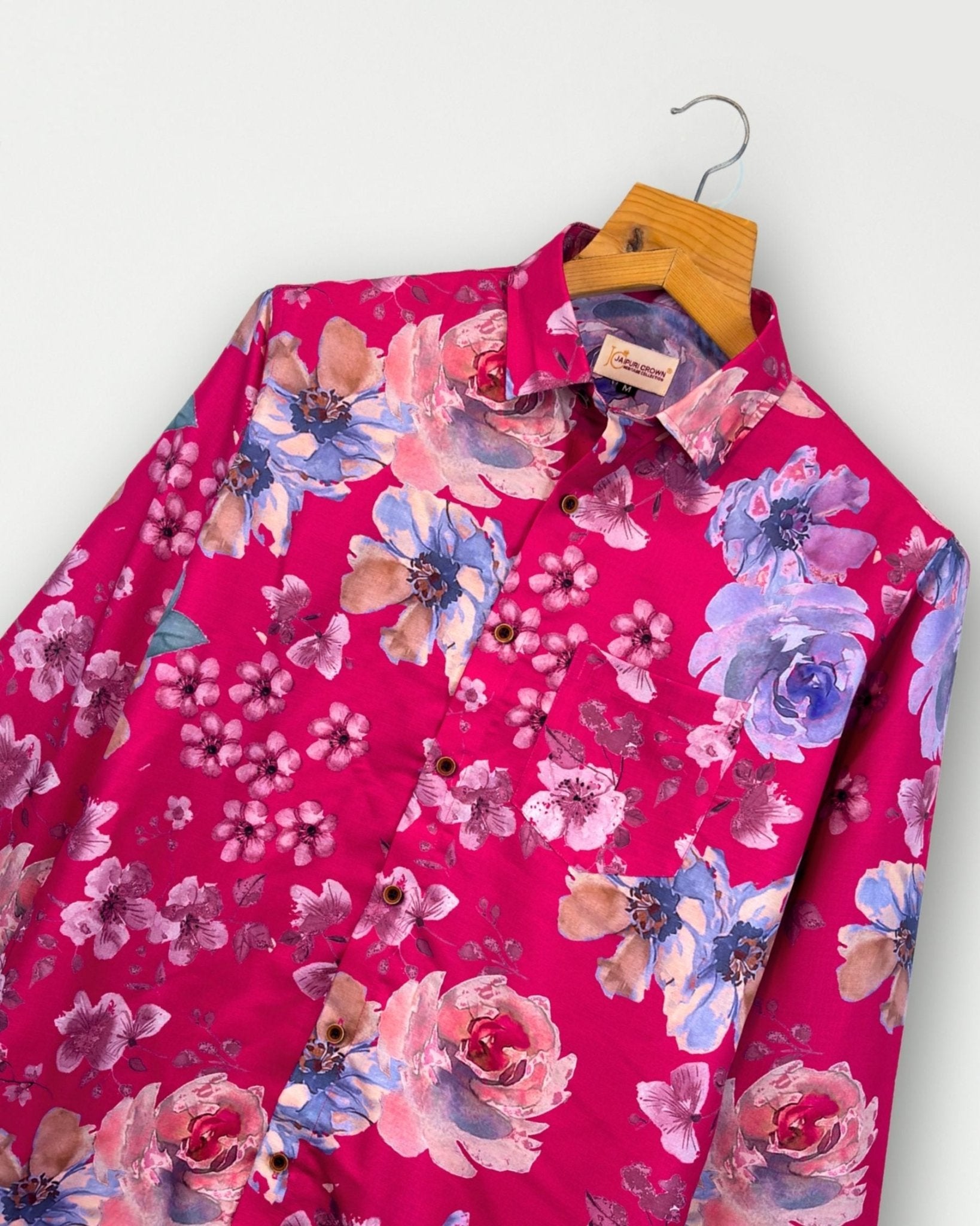 Rose Ember – Full Sleeve Printed Shirt - Jaipuri Crown