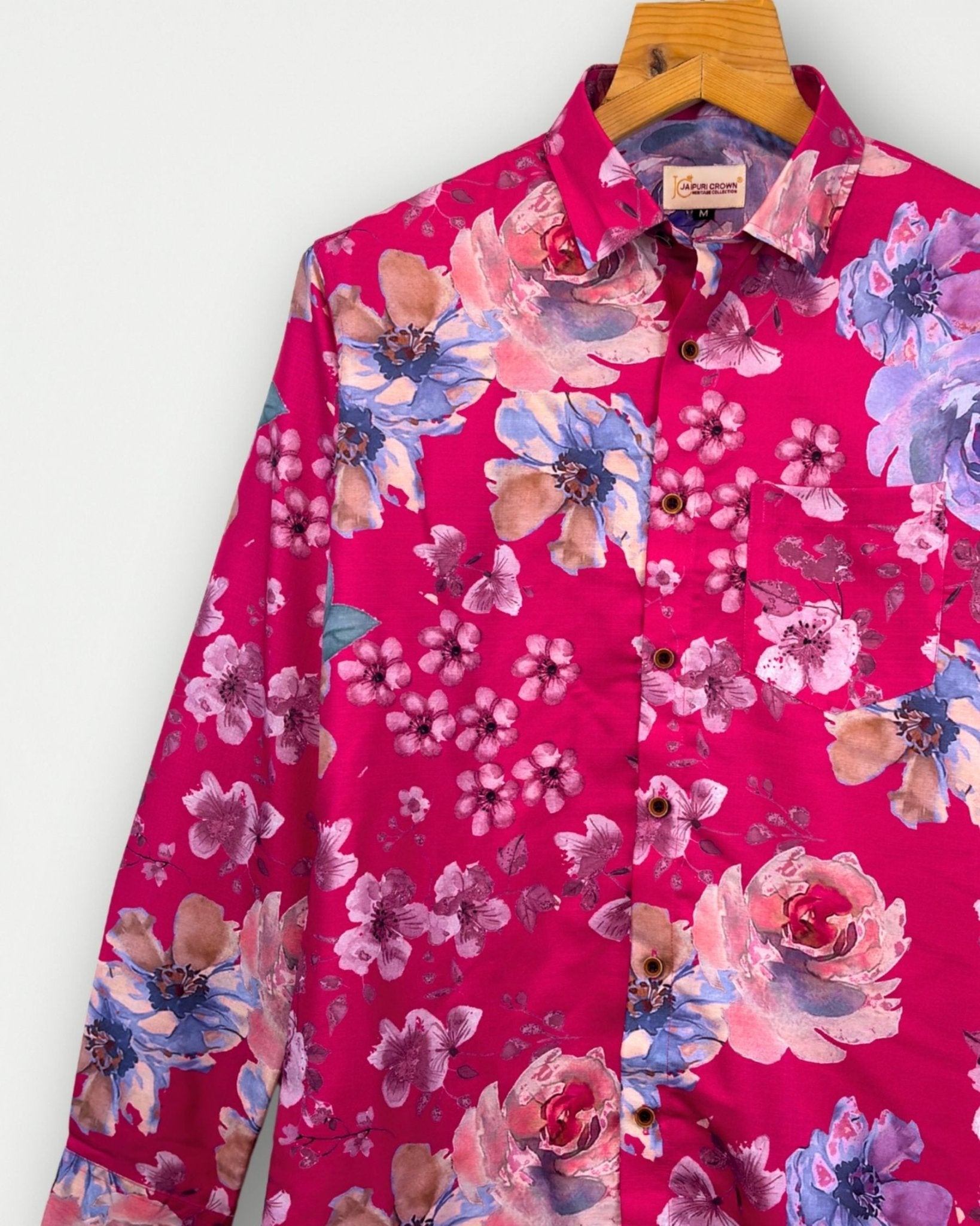 Rose Ember – Full Sleeve Printed Shirt - Jaipuri Crown