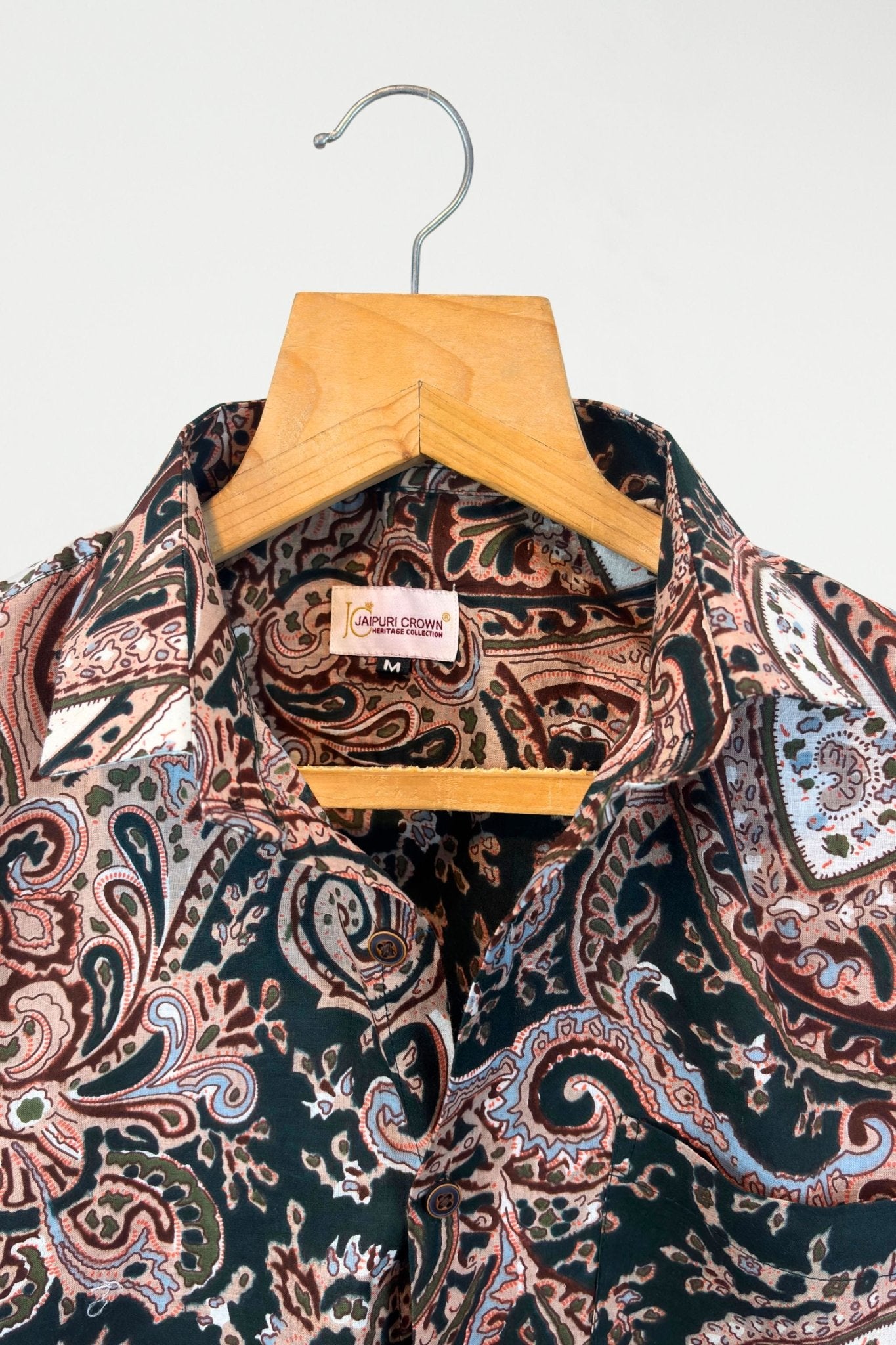 Royal Swirl – Half Sleeve Cotton Shirt - Jaipuri Crown