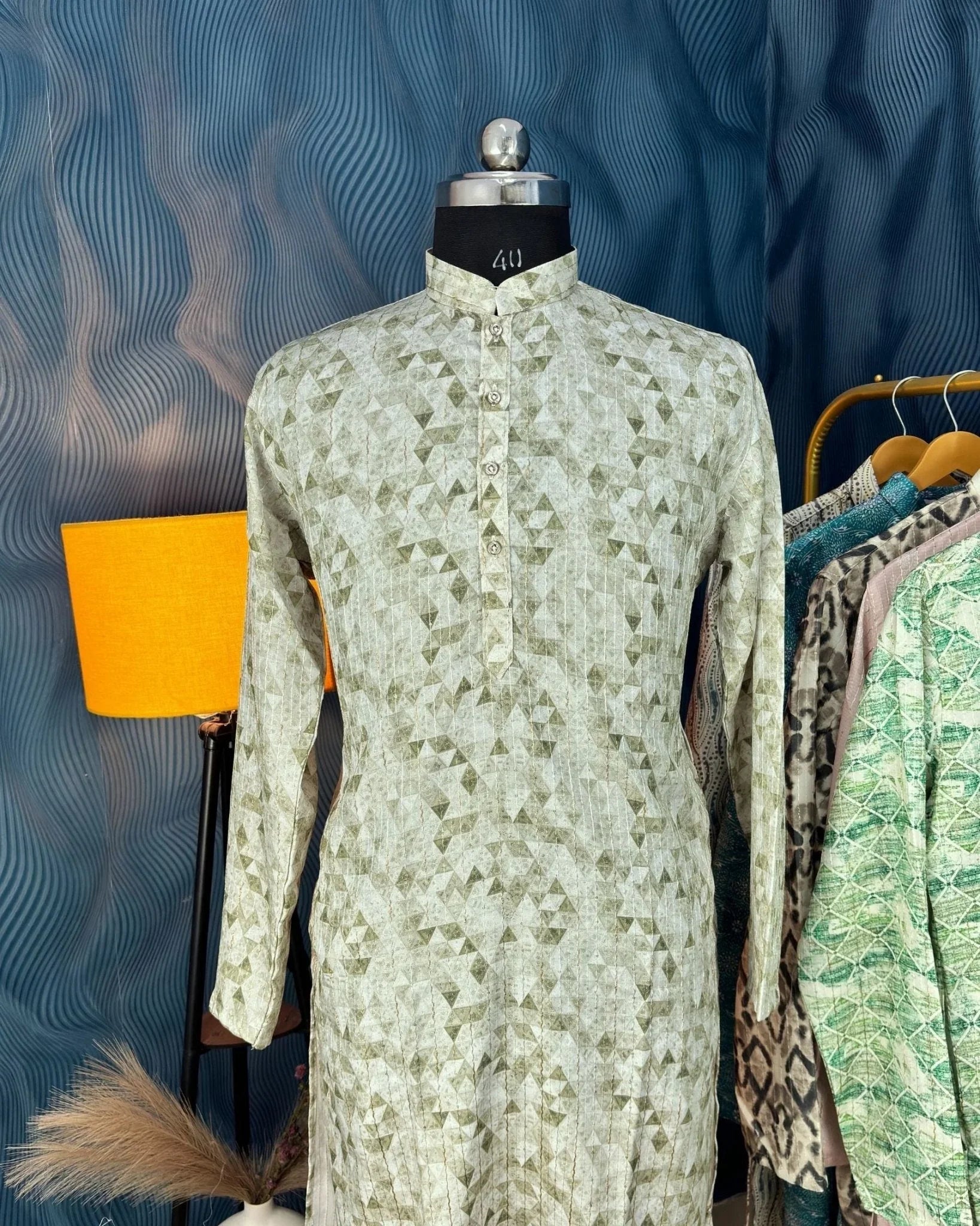 Stunning Golden Work Kurta - Jaipuri Crown