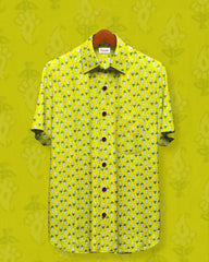 Sunny Bloom – Half Sleeve Cotton Shirt - Jaipuri Crown