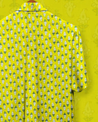 Sunny Bloom – Half Sleeve Cotton Shirt - Jaipuri Crown
