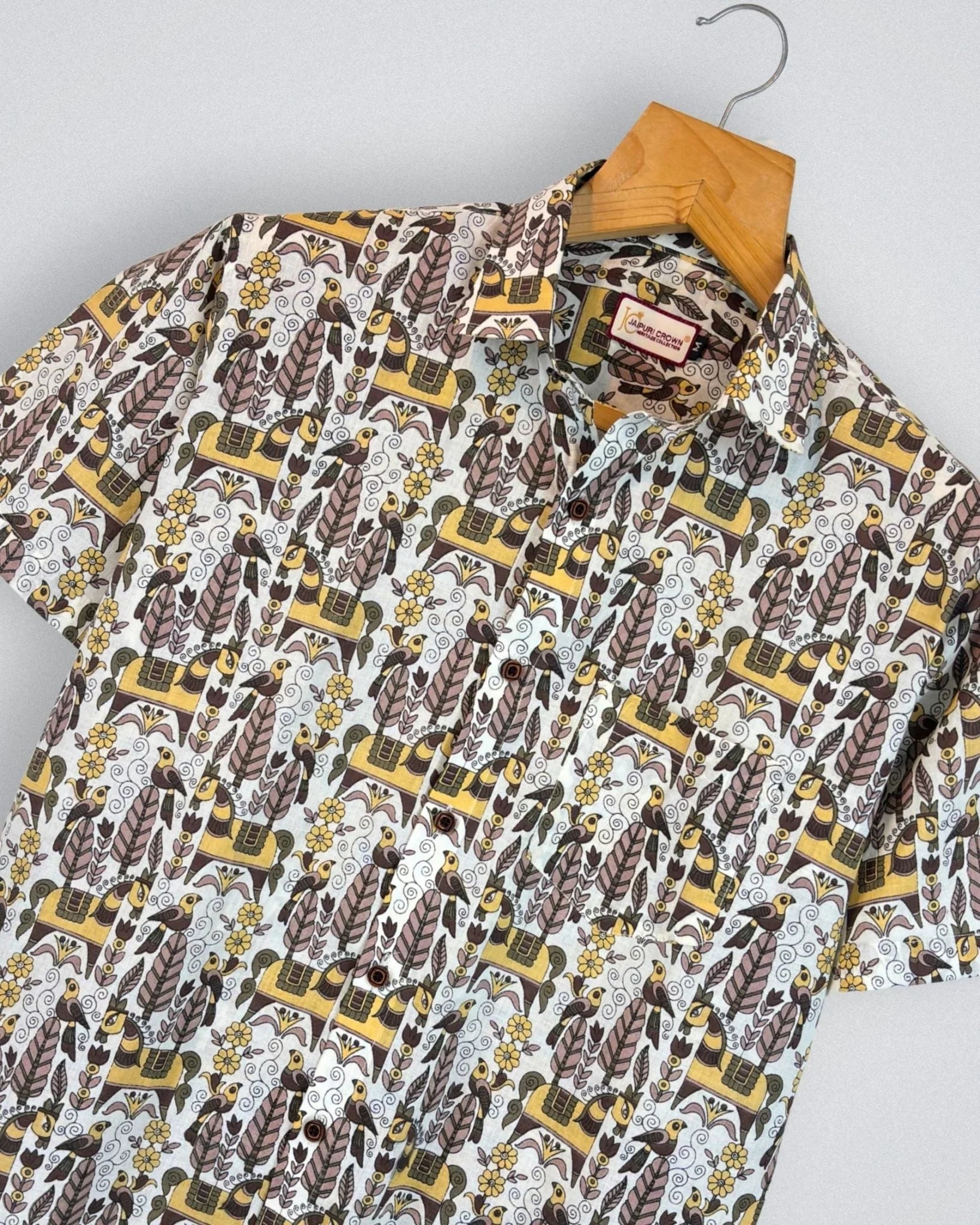 Thar Caravan – Camel Printed Cotton Half Sleeve - Jaipuri Crown