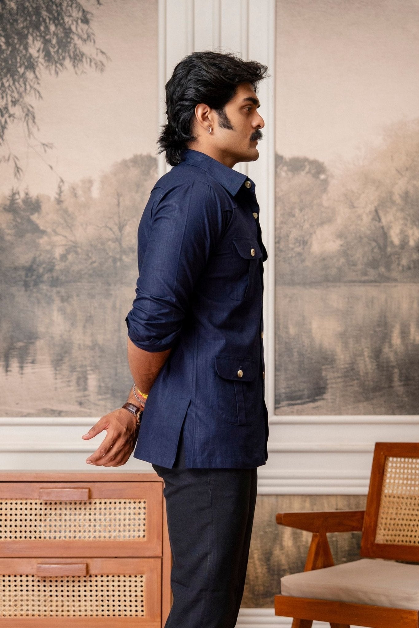The Ultimate Hunting Shirt — Maharaja Blue - Jaipuri Crown