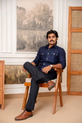 The Ultimate Hunting Shirt — Maharaja Blue - Jaipuri Crown