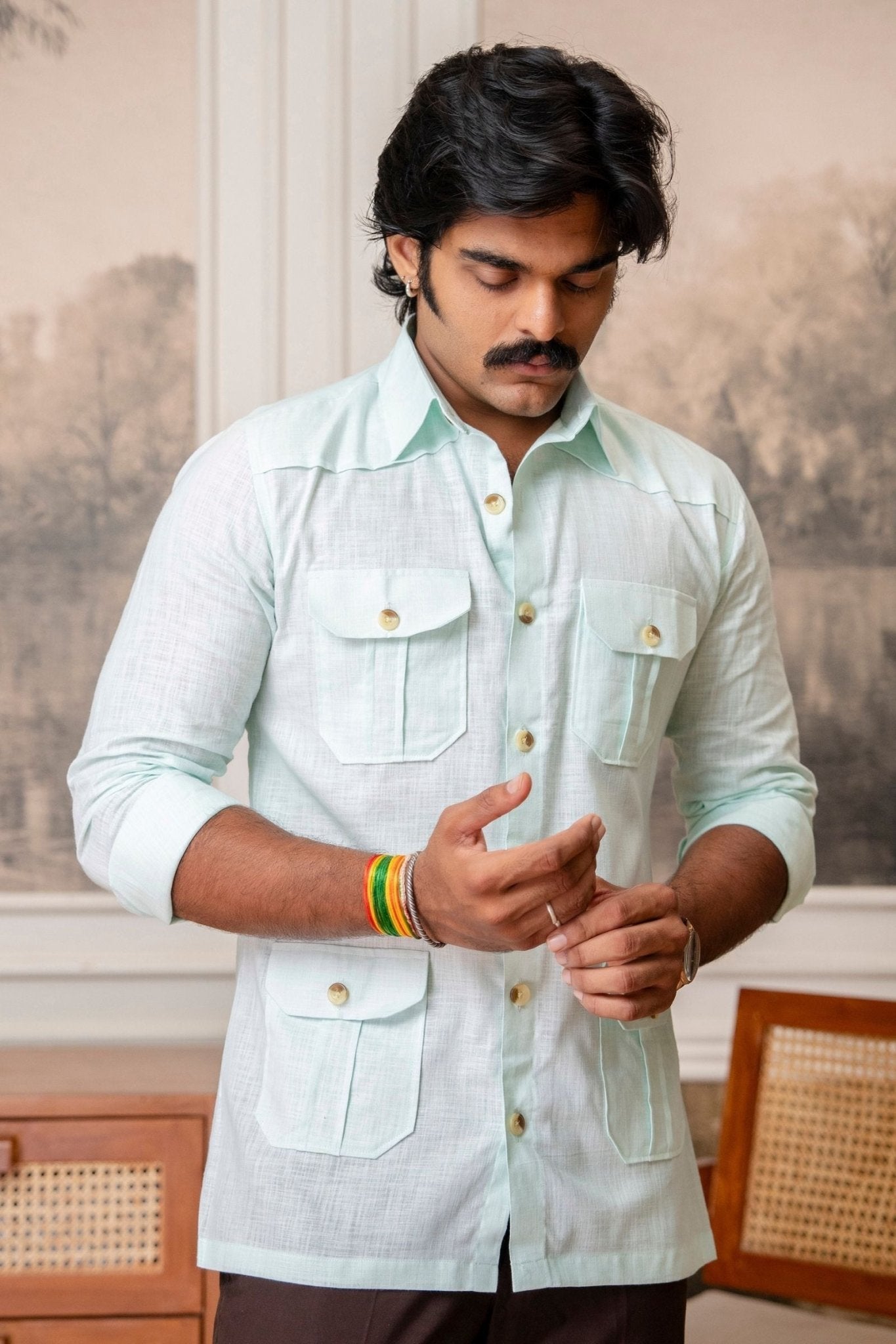 The Ultimate Hunting Shirt — Royal Mist - Jaipuri Crown