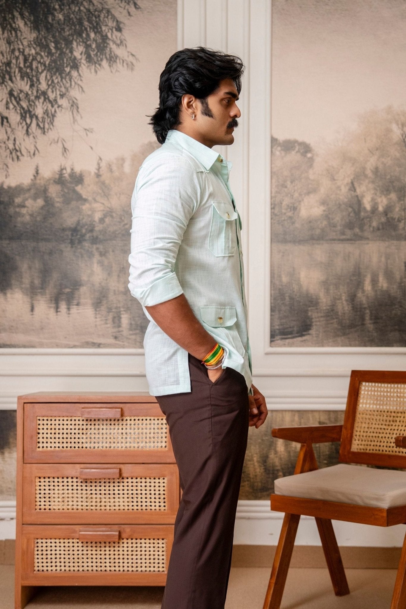 The Ultimate Hunting Shirt — Royal Mist - Jaipuri Crown