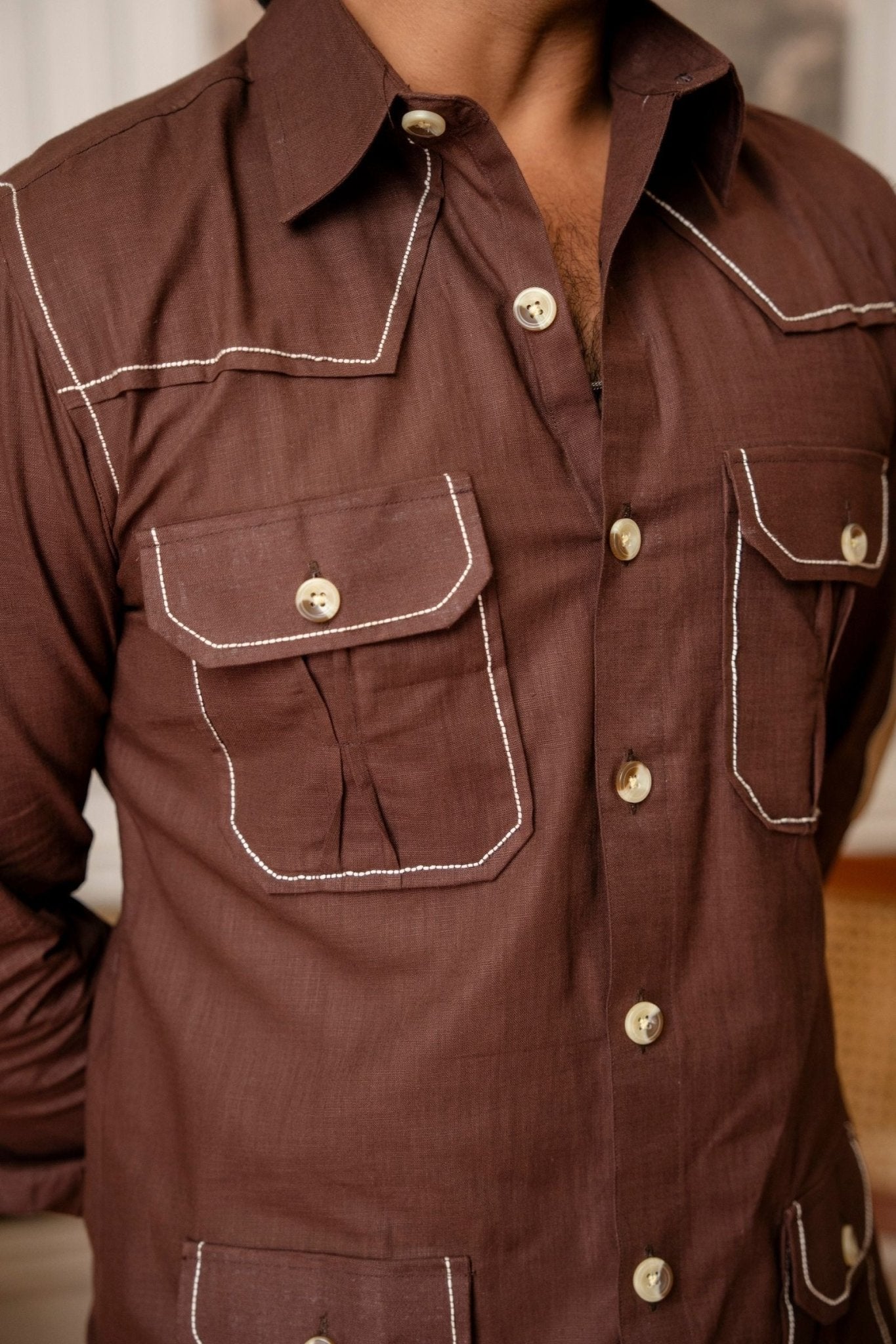 The Ultimate Hunting Shirt — Saddle Brown - Jaipuri Crown