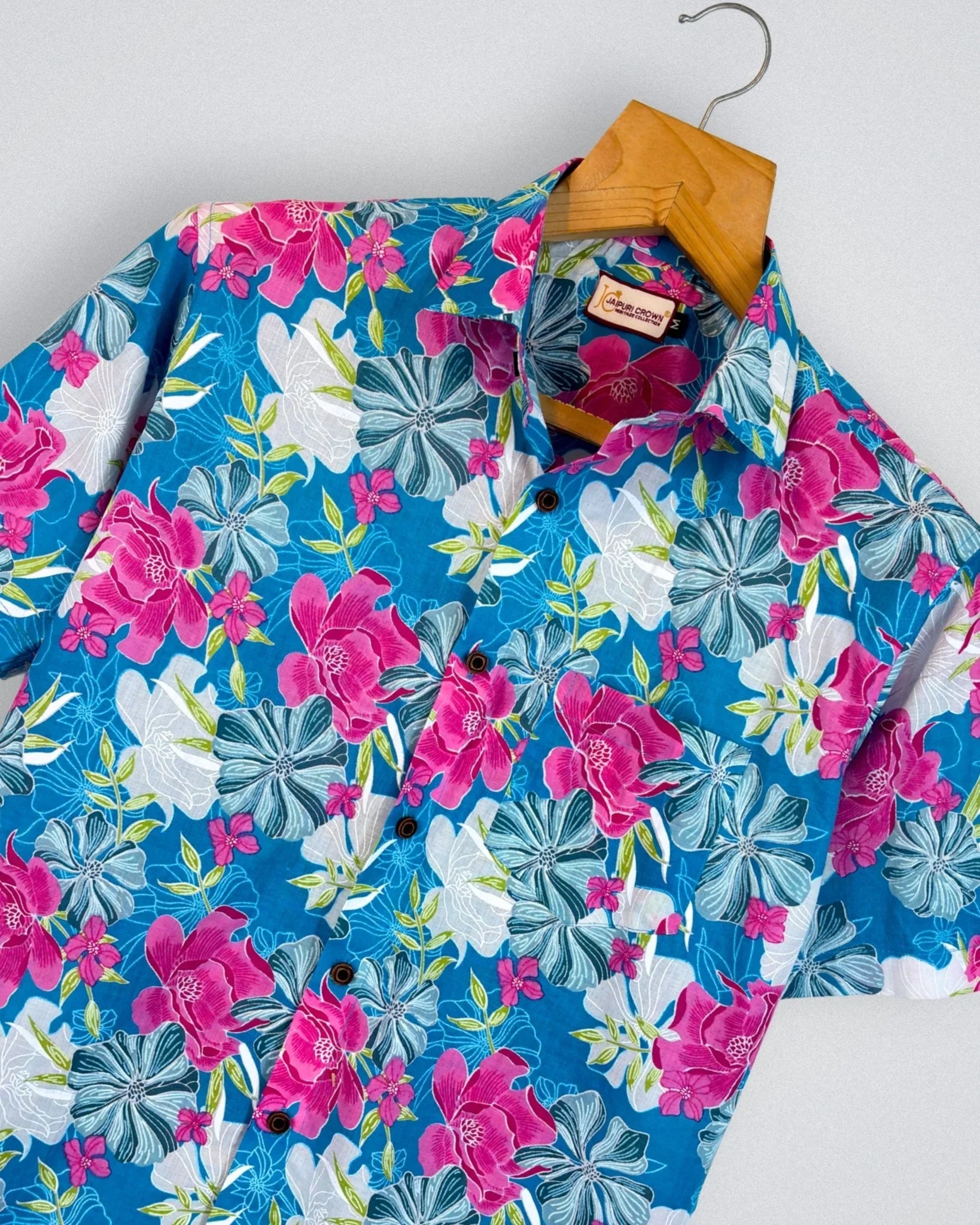 Tropical Bloom – Floral Print Shirt - Jaipuri Crown