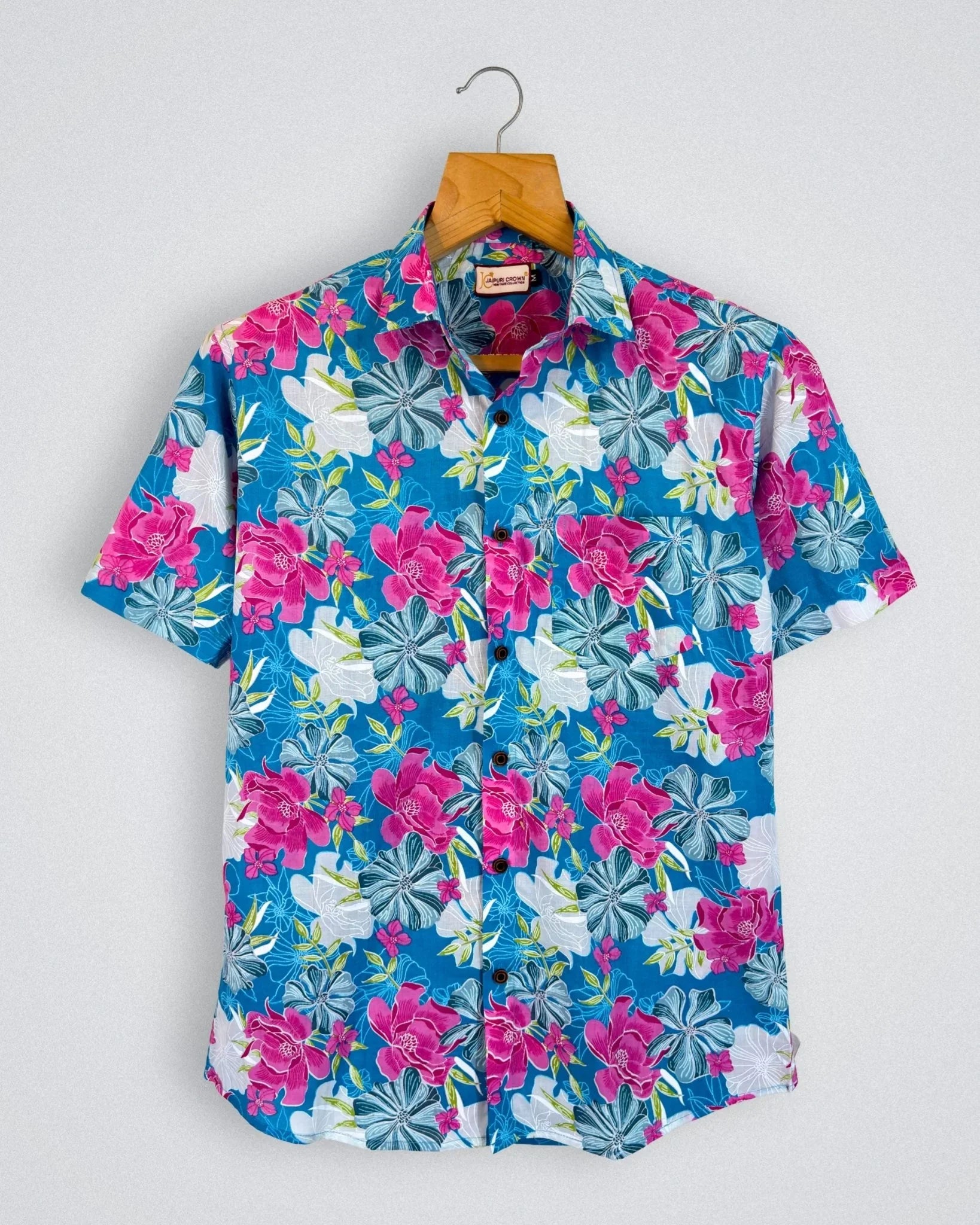 Tropical Bloom – Floral Print Shirt - Jaipuri Crown