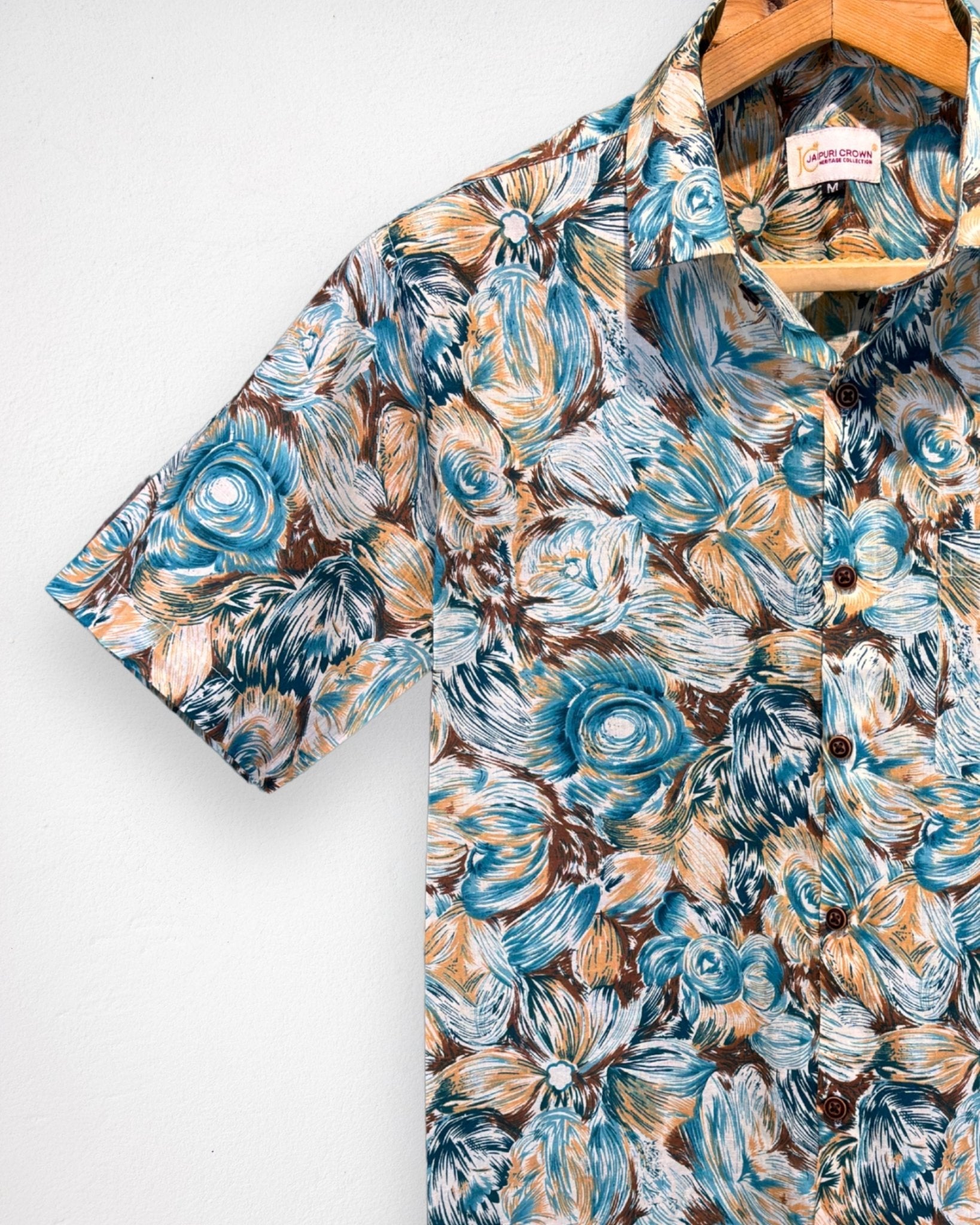 Van Gogh Garden – Half Sleeve Cotton Shirt - Jaipuri Crown