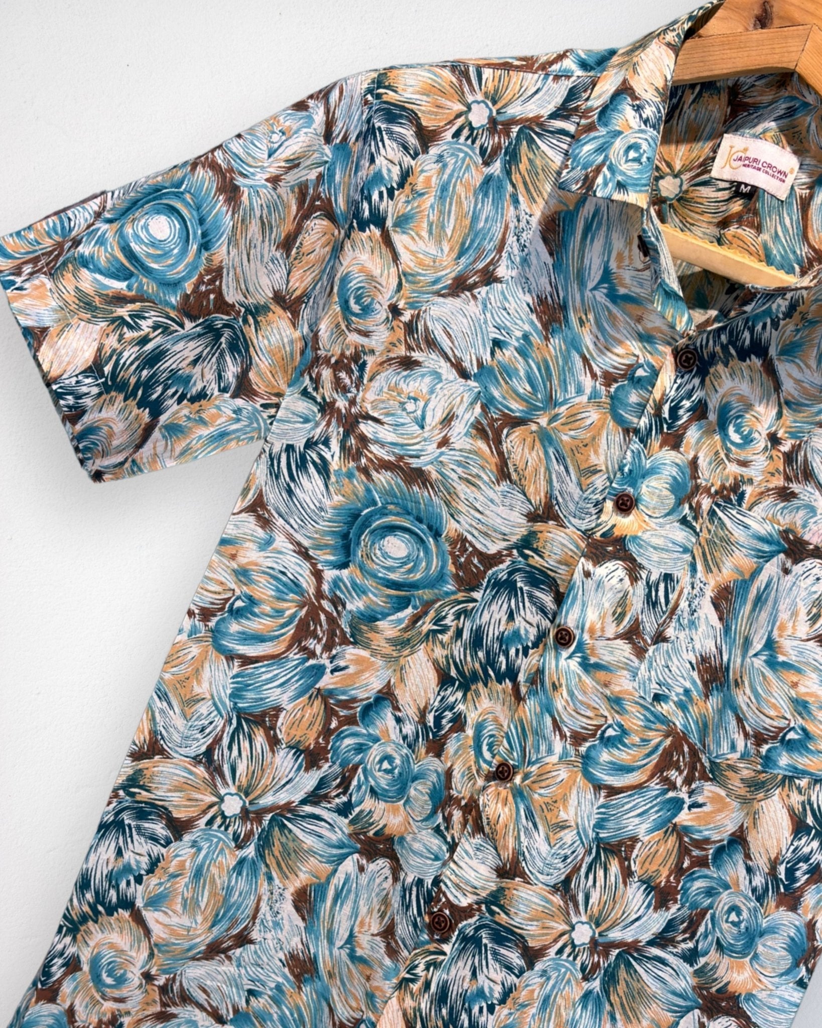 Van Gogh Garden – Half Sleeve Cotton Shirt - Jaipuri Crown
