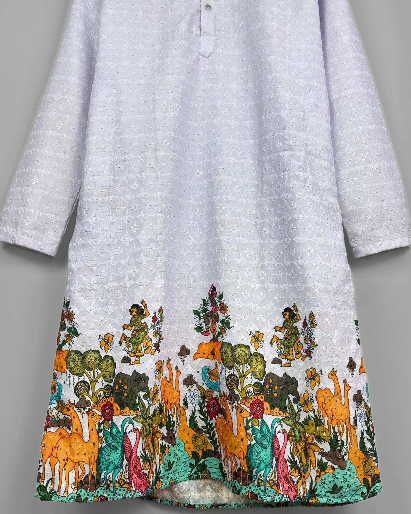 Van Vihar – Printed Lucknowi Kurta - Jaipuri Crown