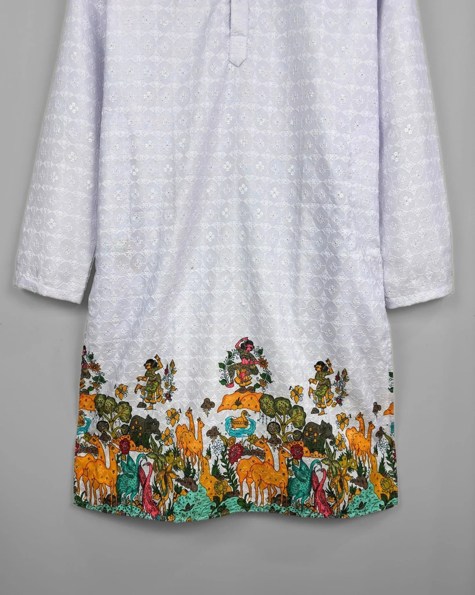 Van Vihar – Printed Lucknowi Kurta - Jaipuri Crown
