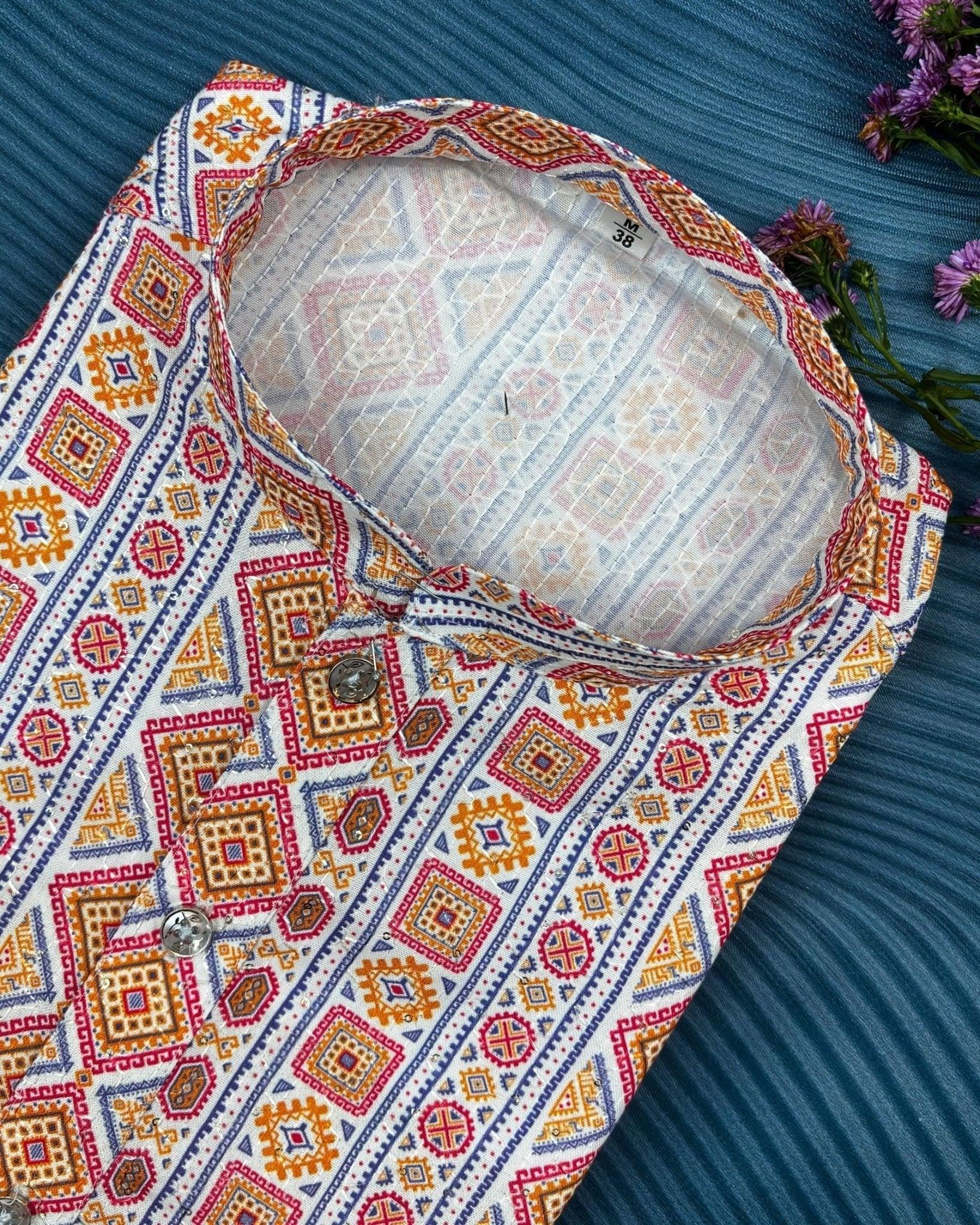 Versatile Appeal Printed Kurta - Jaipuri Crown