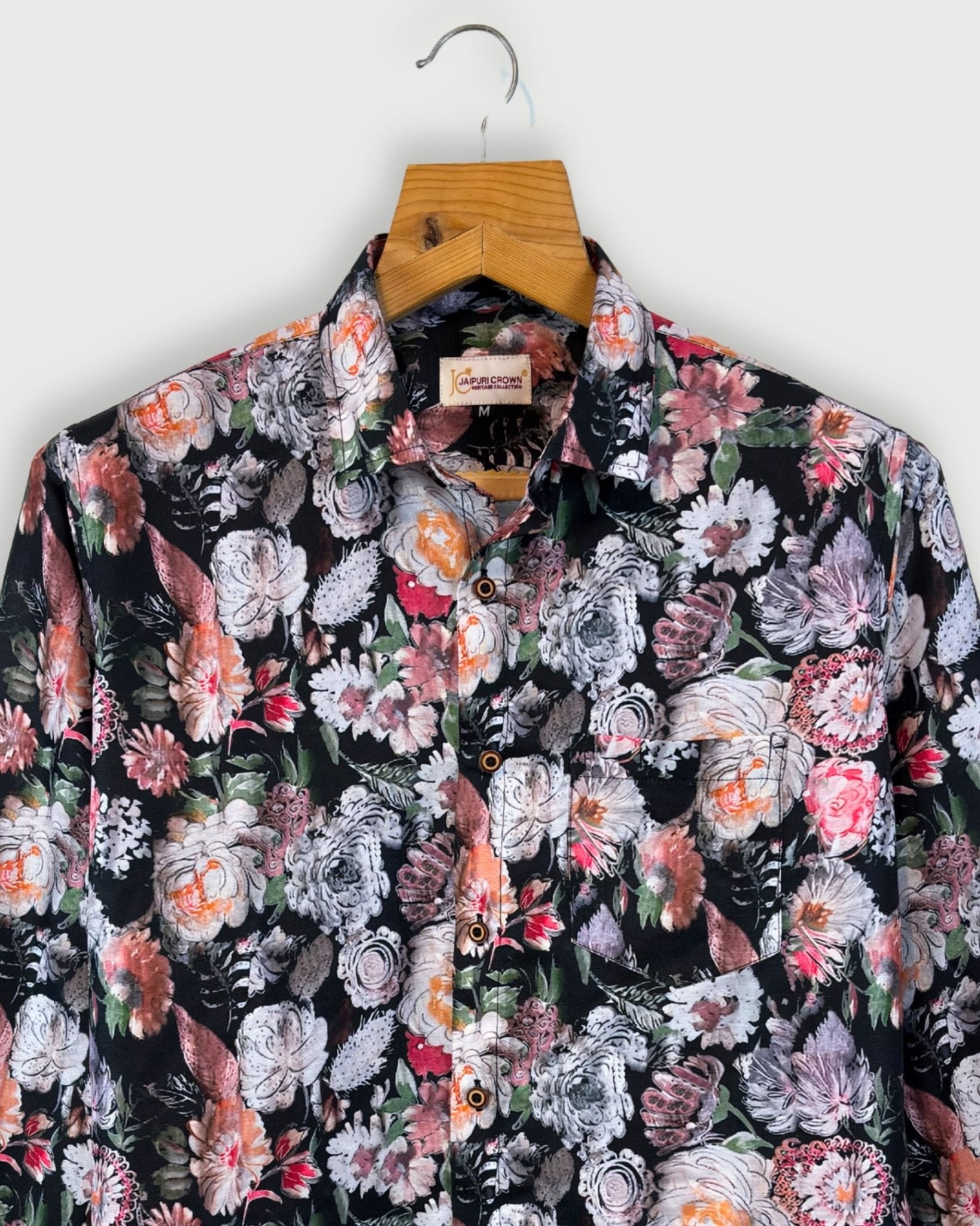 Vintage Bloom – Full Sleeve Printed Shirt - Jaipuri Crown