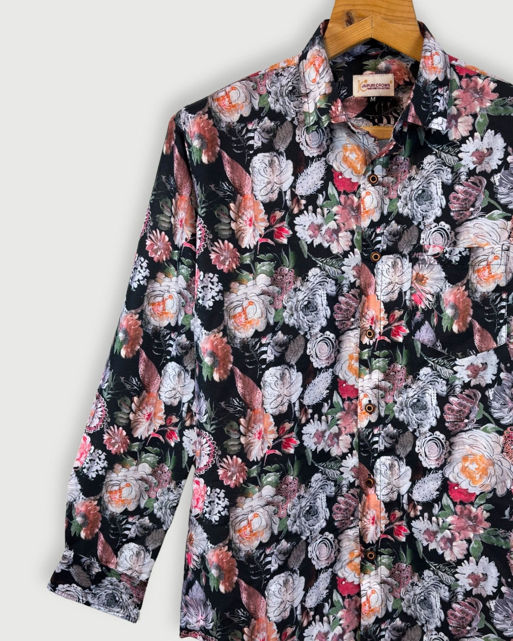 Vintage Bloom – Full Sleeve Printed Shirt - Jaipuri Crown