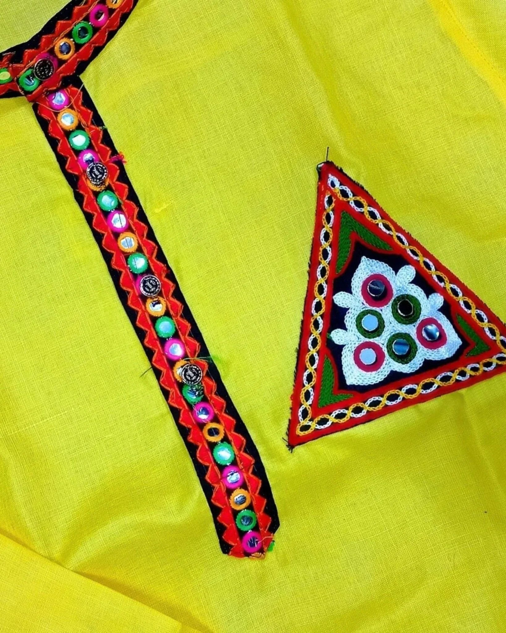 Yellow Navratri Long Kurta - Jaipuri Crown