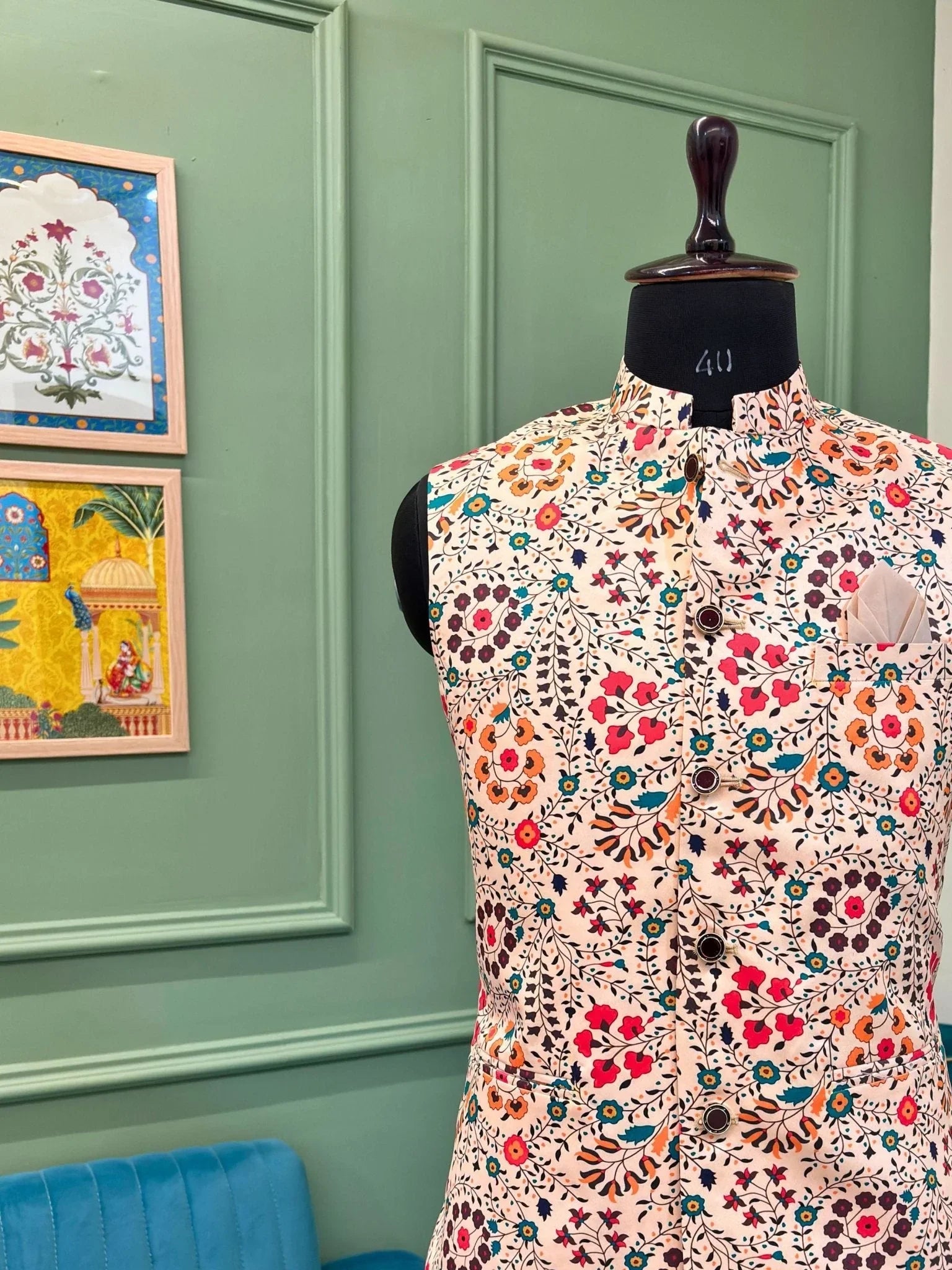 Zardozi Zenith Nehru Jacket - Jaipuri Crown