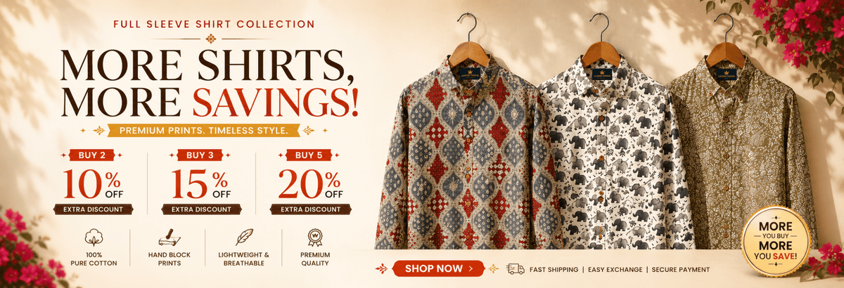 Trending Men's Sanganeri & Handblock Print Collection - Jaipuri Crown