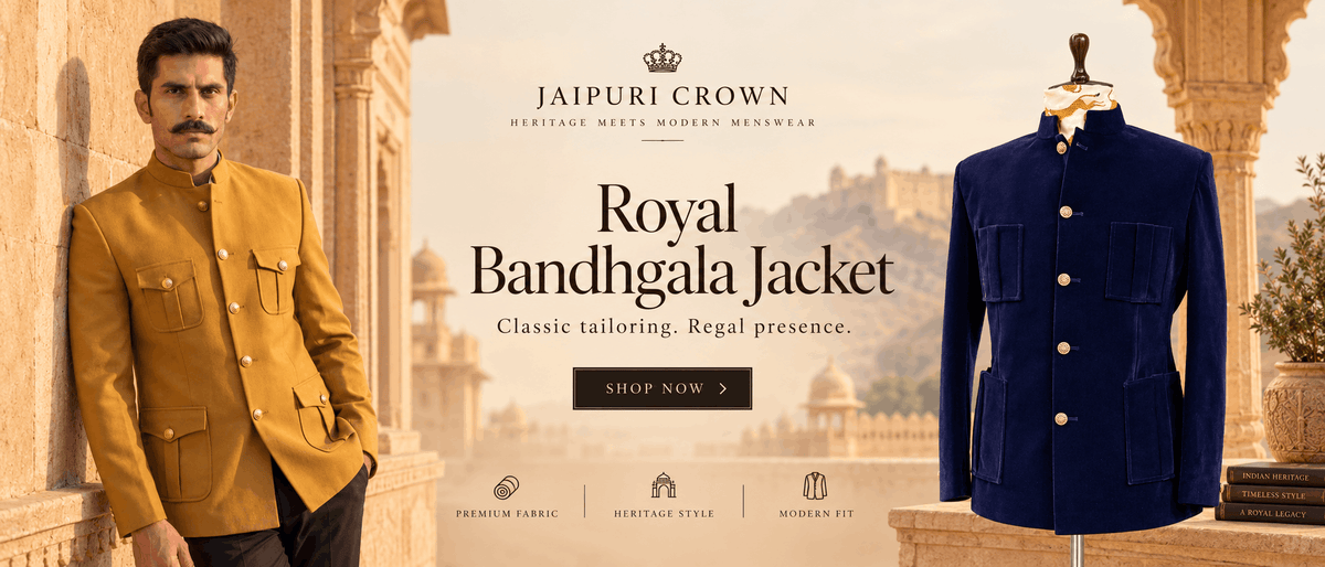 Jodhpuri Bandhgala - Jaipuri Crown