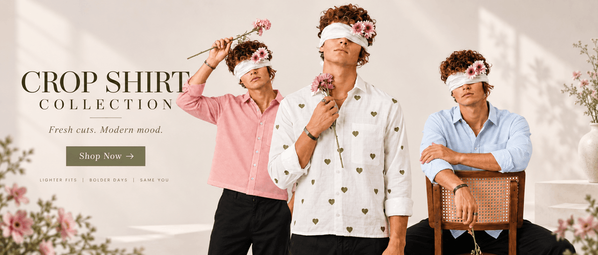 Men Crop and Boxy Fit Shirt - Jaipuri Crown