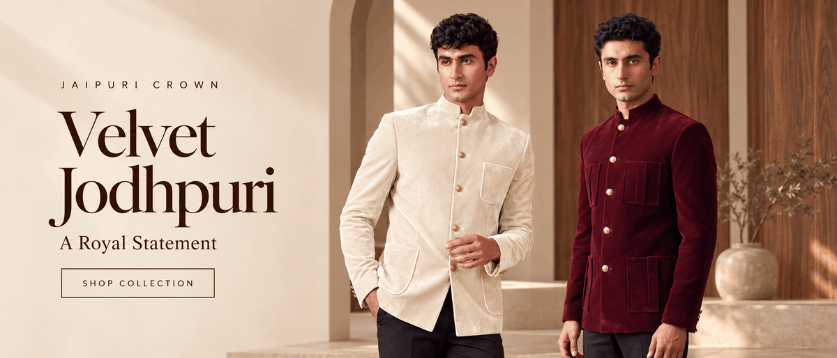 Velvet Jodhpuri Bandhgala for Men