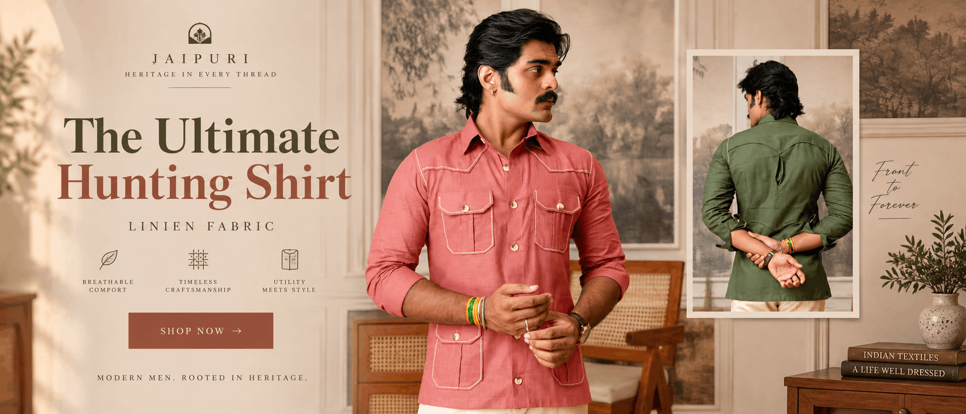 Hunting Shirt - Jaipuri Crown