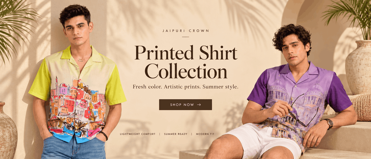 Cuban Collar Shirts - Jaipuri Crown