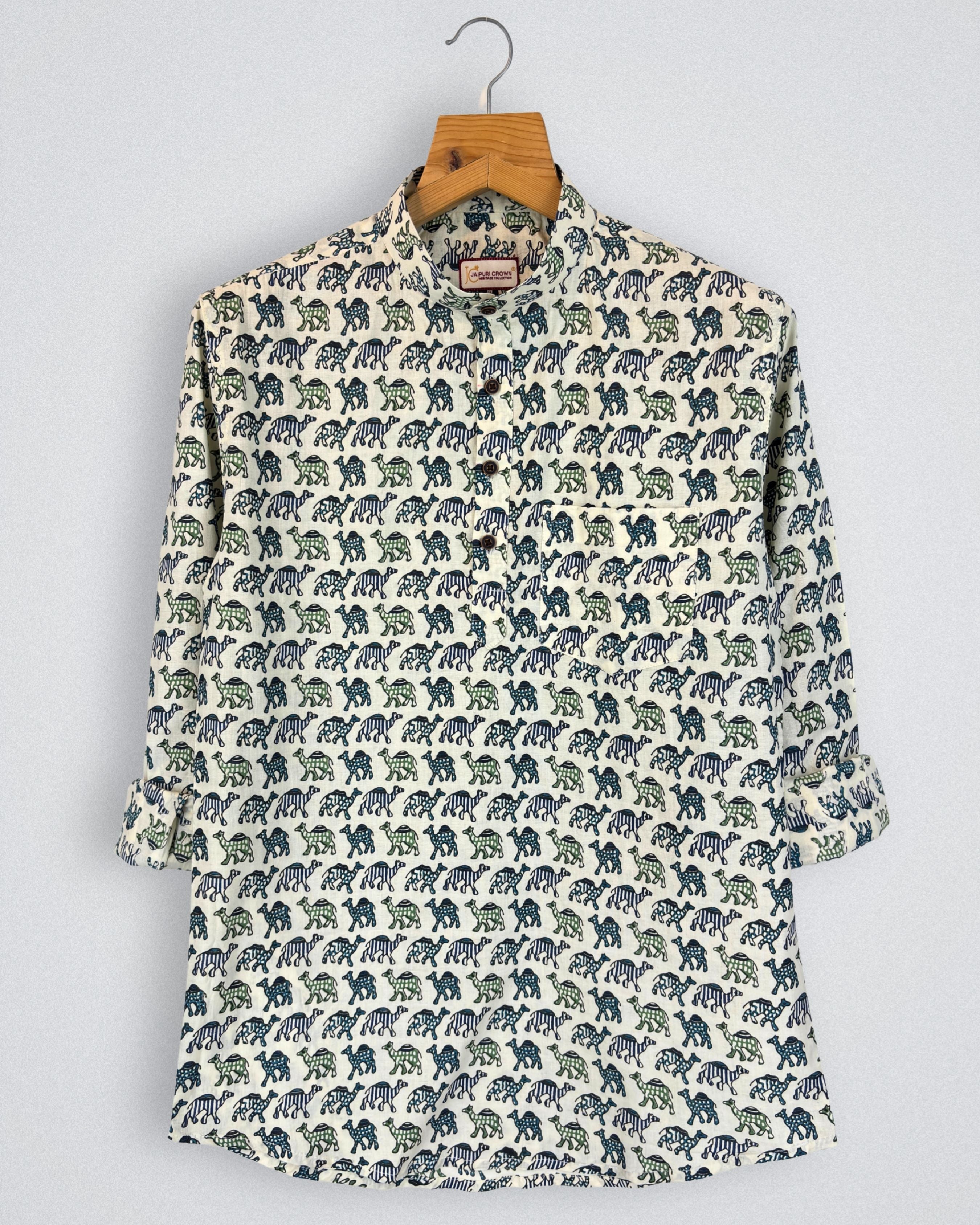 Wild Safari – Printed Cotton Short Kurta