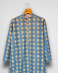 Azure Bandhej Kurta