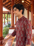 Royal Charm – Printed Cotton Short Kurta