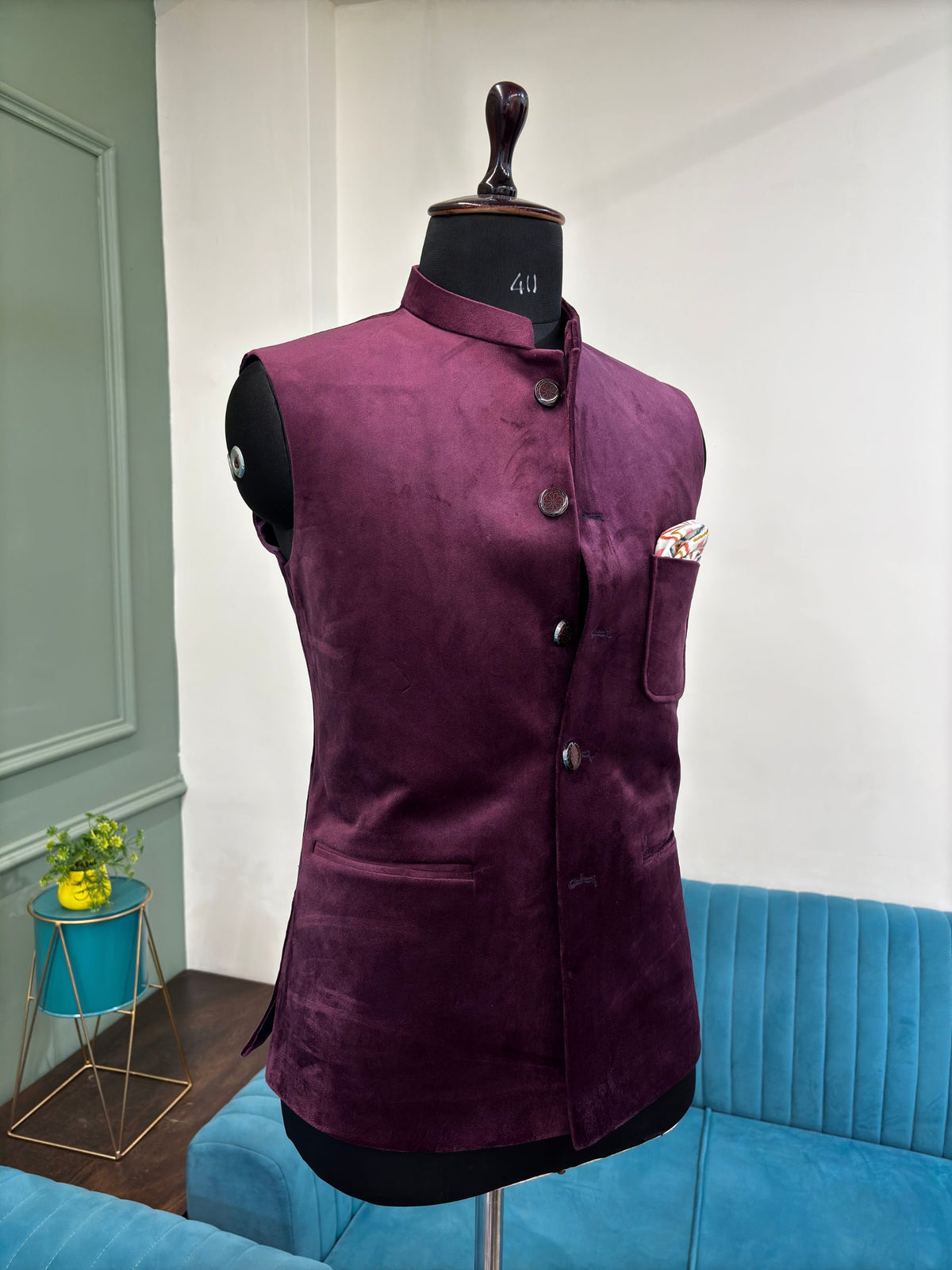 Stylish Velvet Nheru Jacket