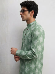 Comfort Meets Style – Plus Size Printed Cotton Kurta