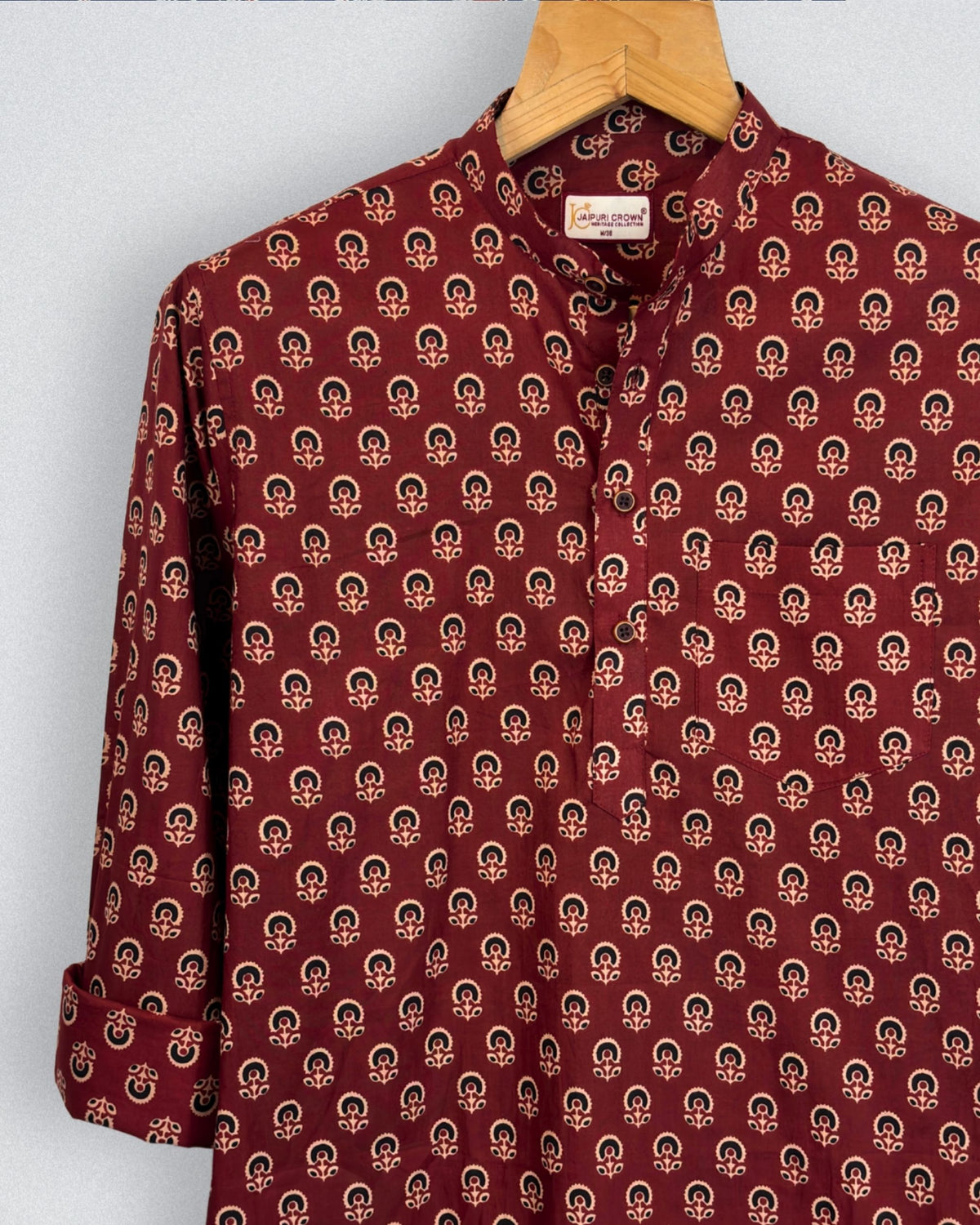 Blossom Charm – Printed Cotton Short Kurta