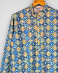 Azure Bandhej Kurta