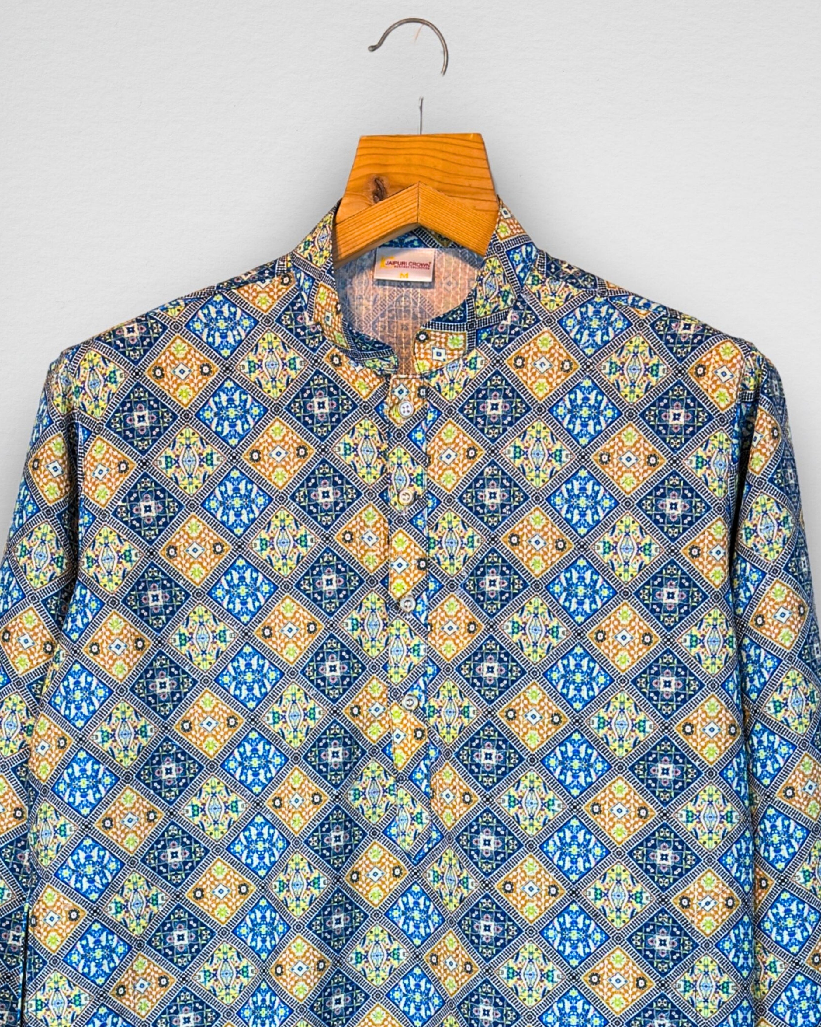 Azure Bandhej Kurta