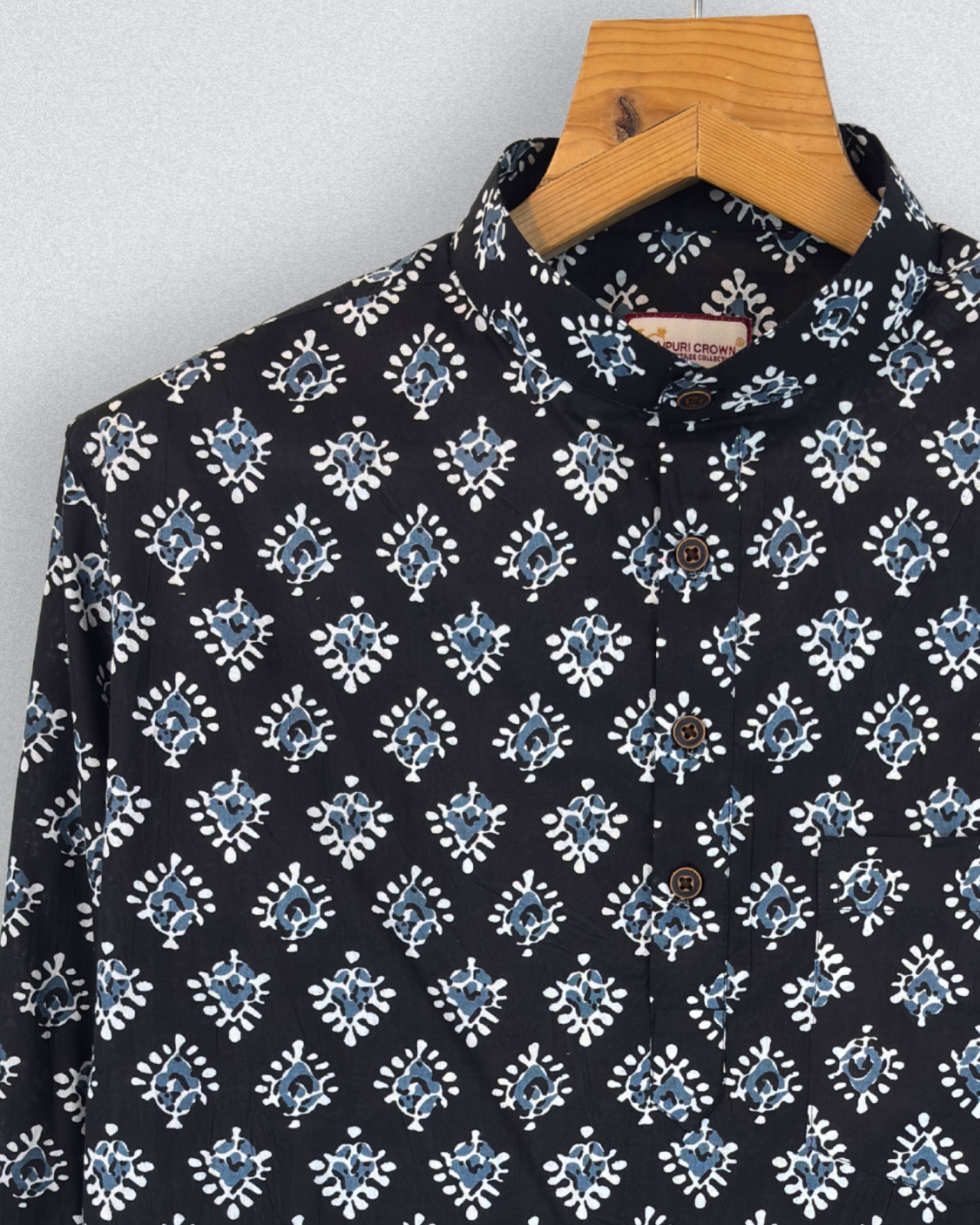 Charming Floral – Printed Cotton Short Kurta