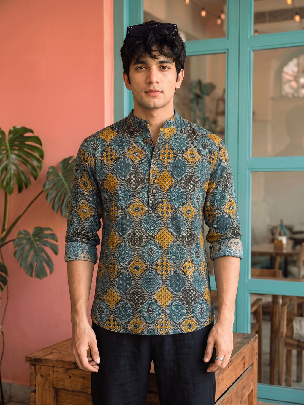 Desert Nights – Printed Cotton Short Kurta