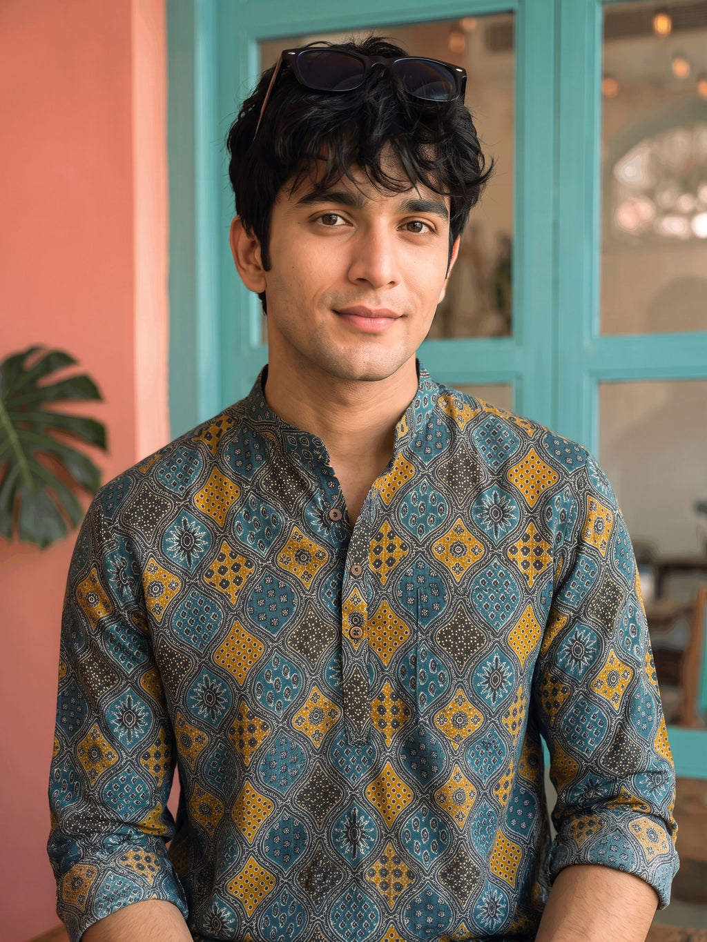 Desert Nights – Printed Cotton Short Kurta