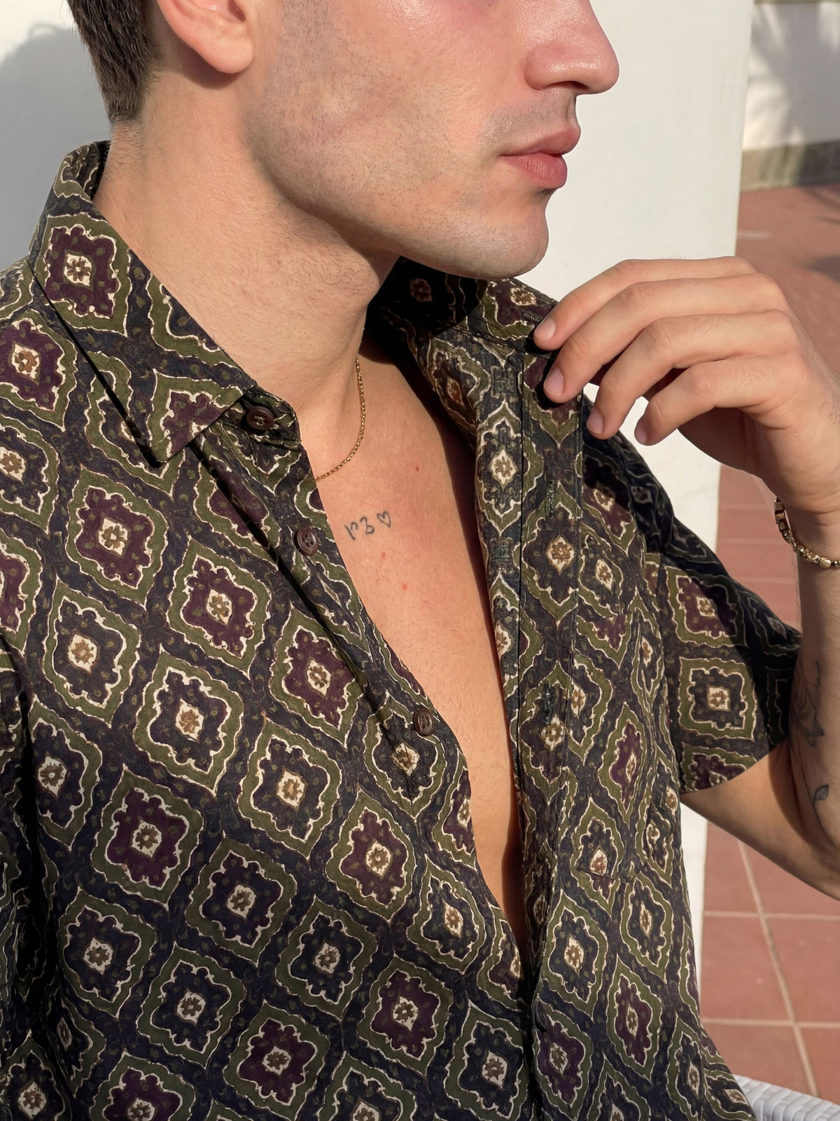 Heritage Elegance – Printed Cotton Half Sleeve