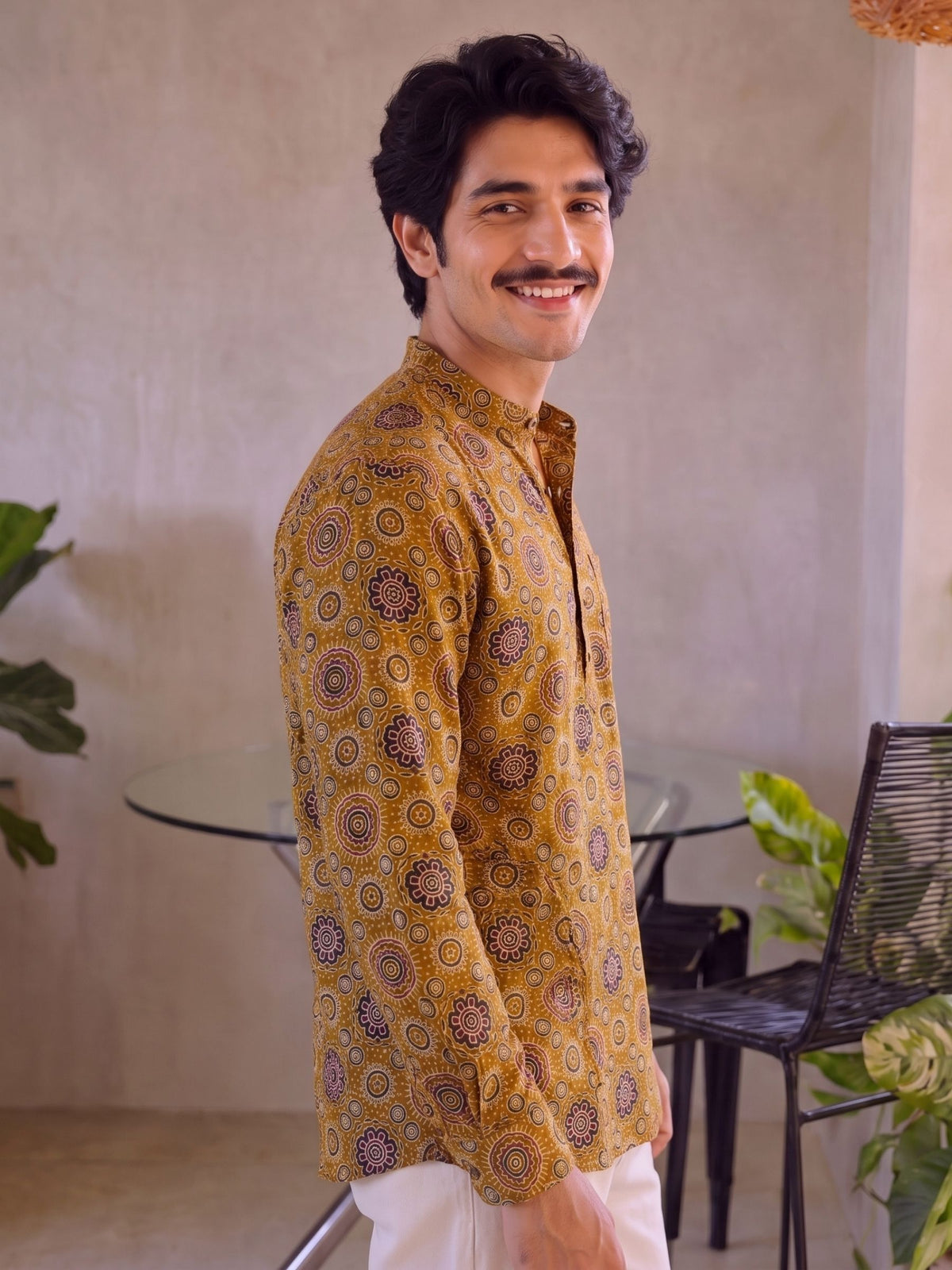 Desert Blooms – Printed Cotton Short Kurta