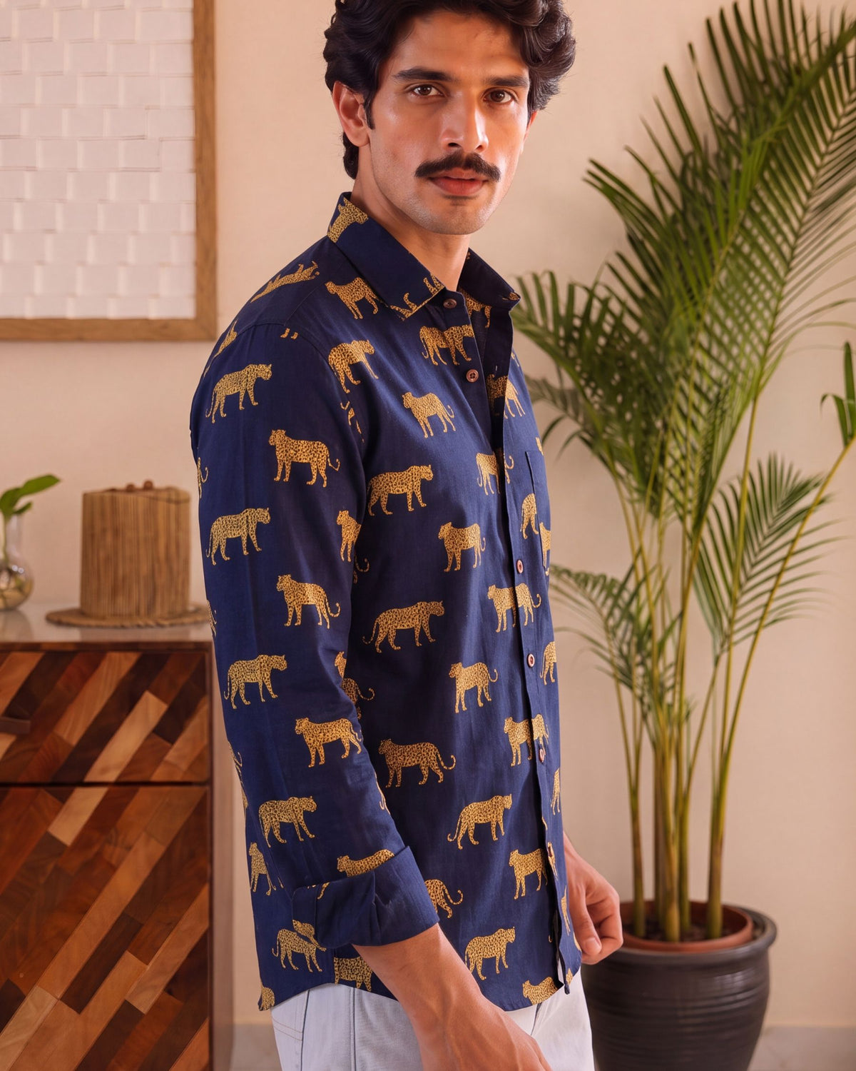 Wild Elegance – Printed Cotton Full Sleeve Shirt