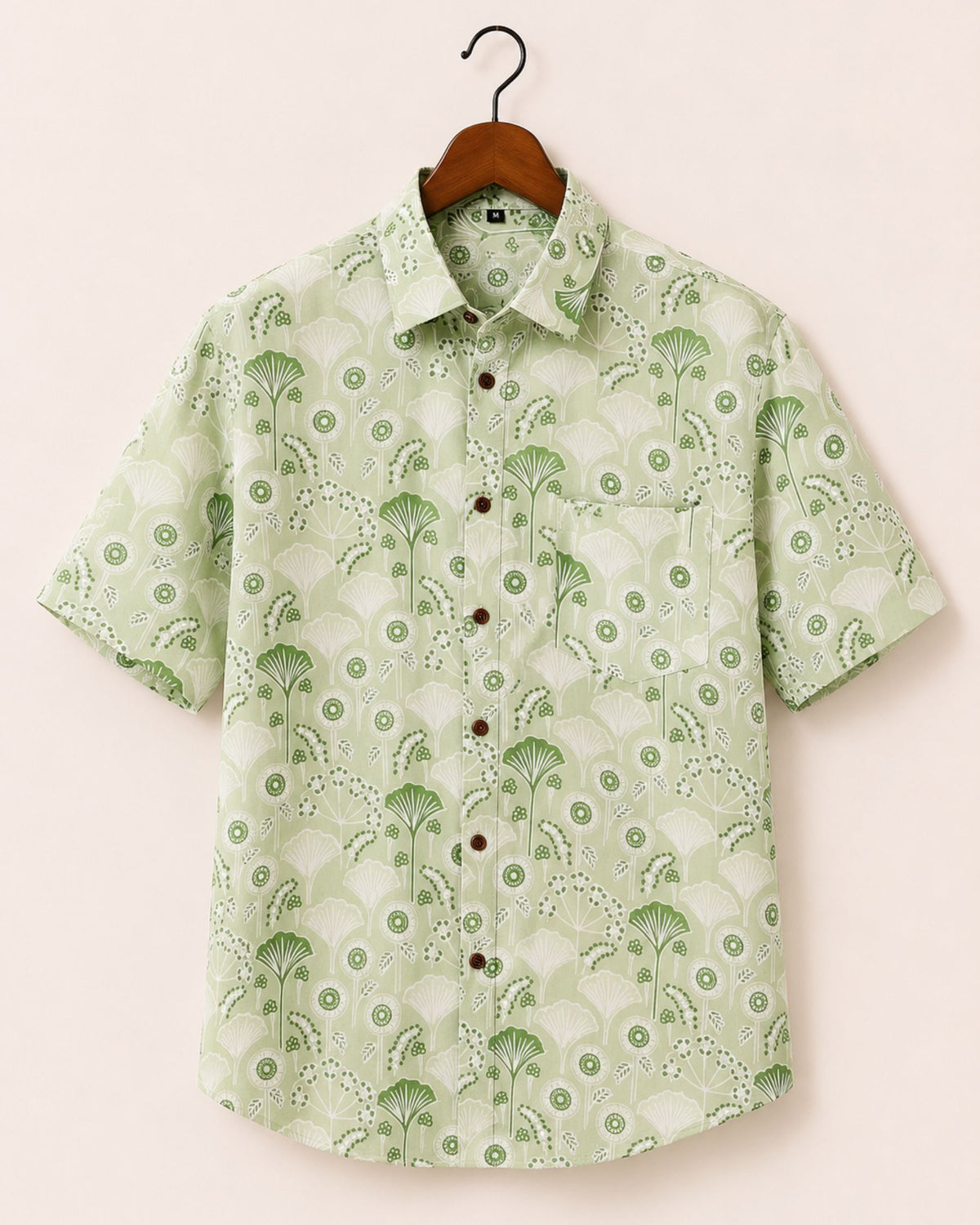 Nature's Charm – Printed Cotton Half Sleeve Shirt